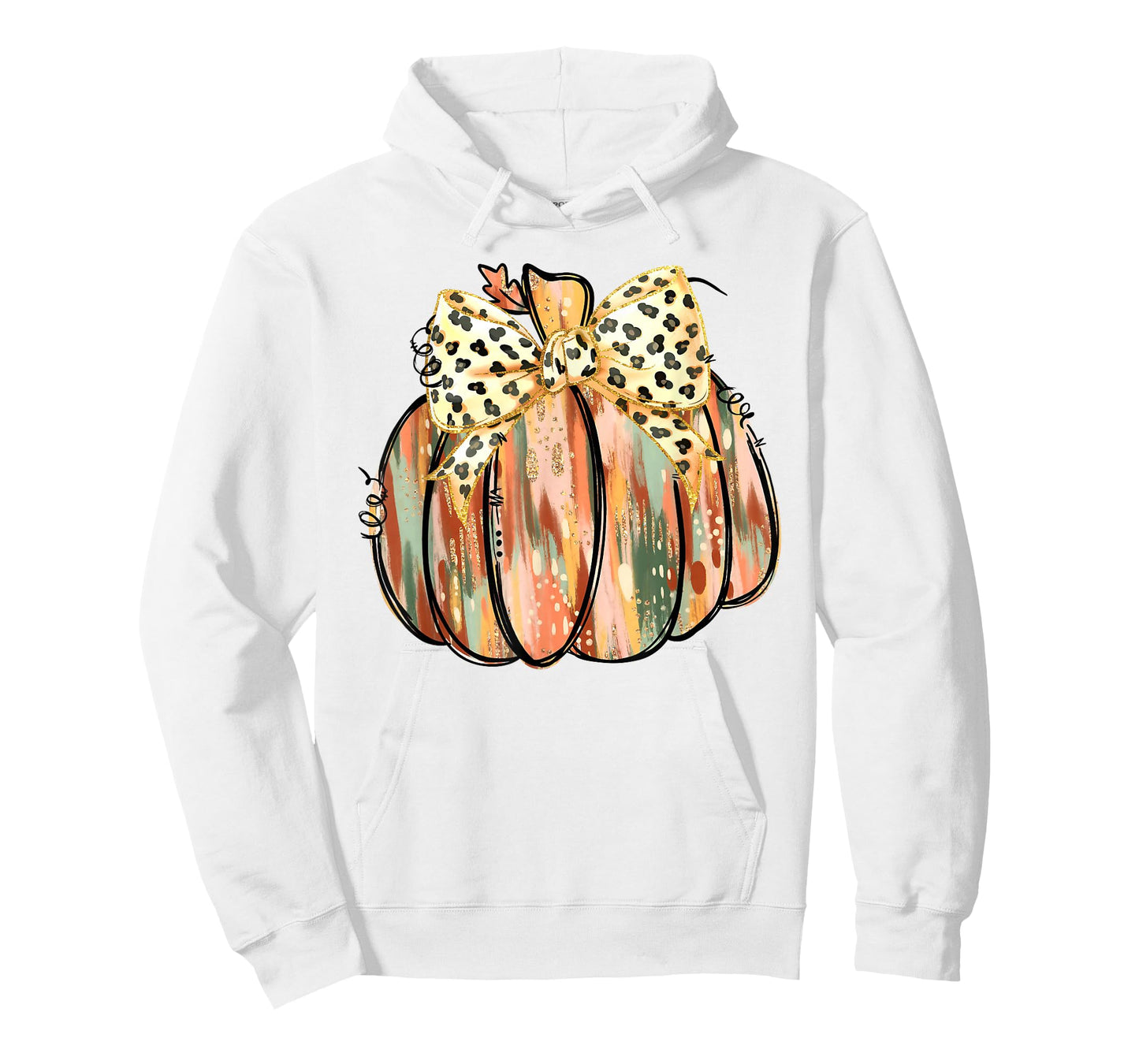 Coquette Bow Pumpkin Season Autumn Fall Leaves Thanksgiving T-Shirt