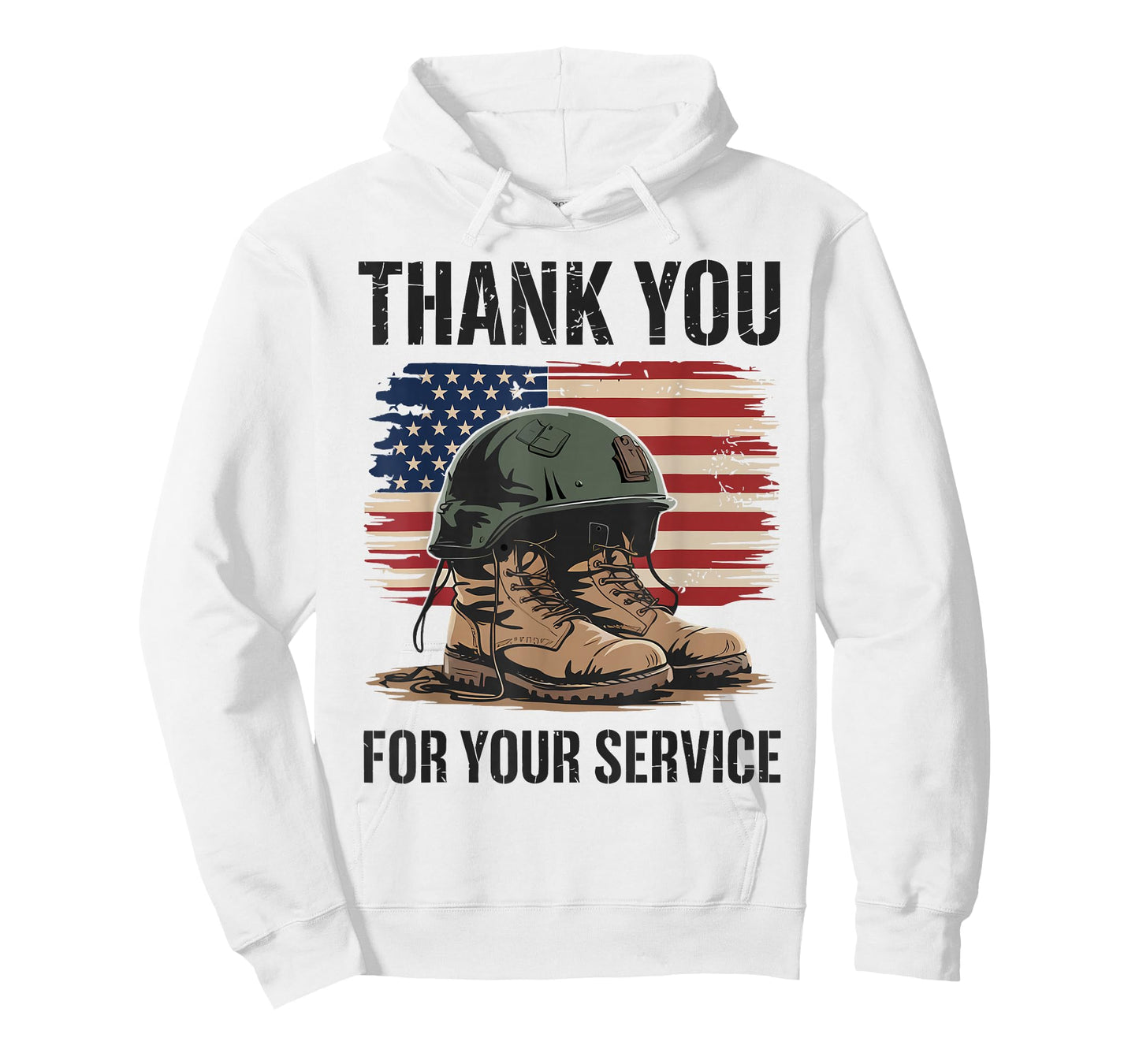 Patriotic American Flag Thank You Veterans Men Women Kids T-Shirt