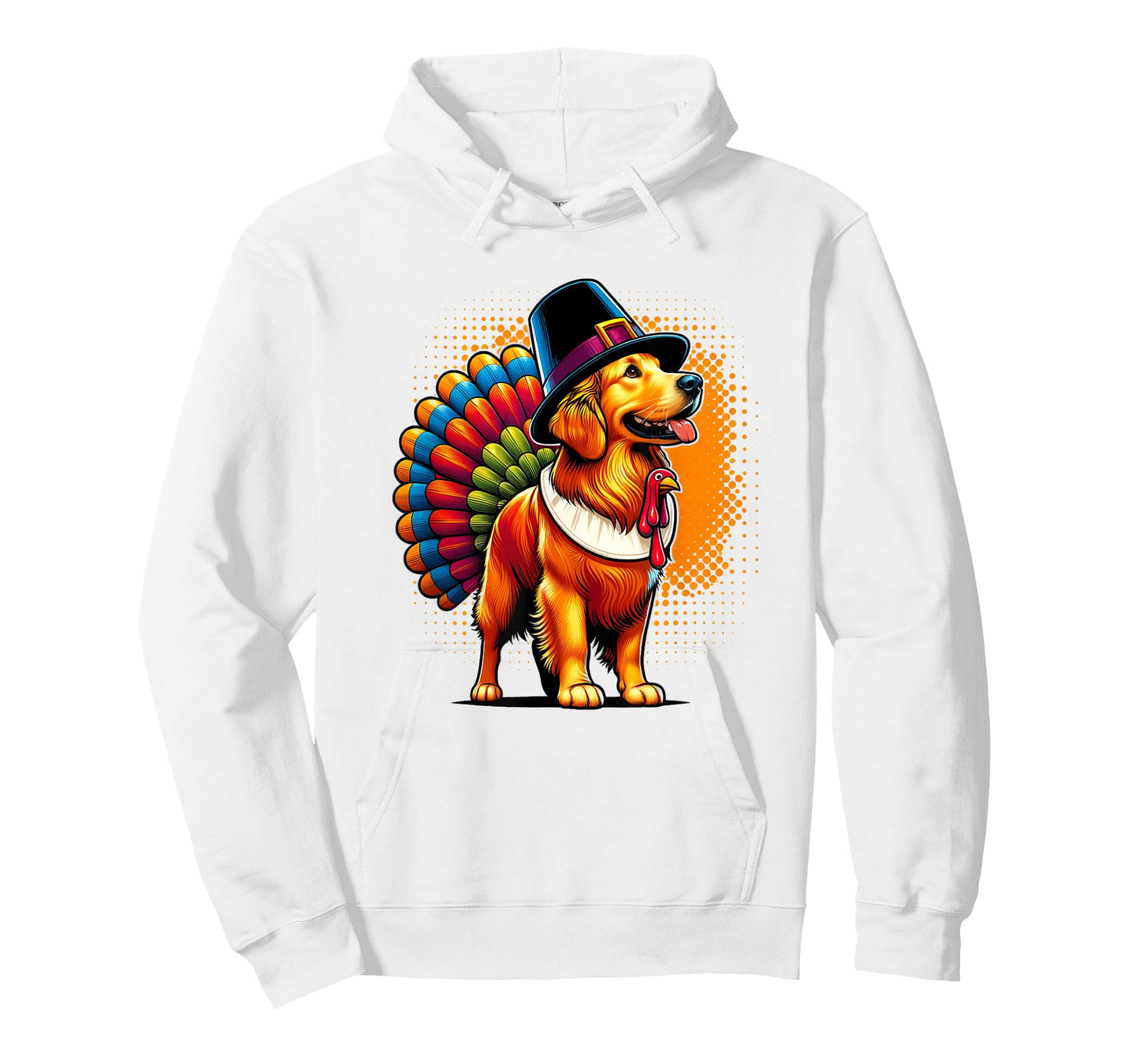 Humor Thanksgiving Turkey Golden Retriever Dog T-Shirt
