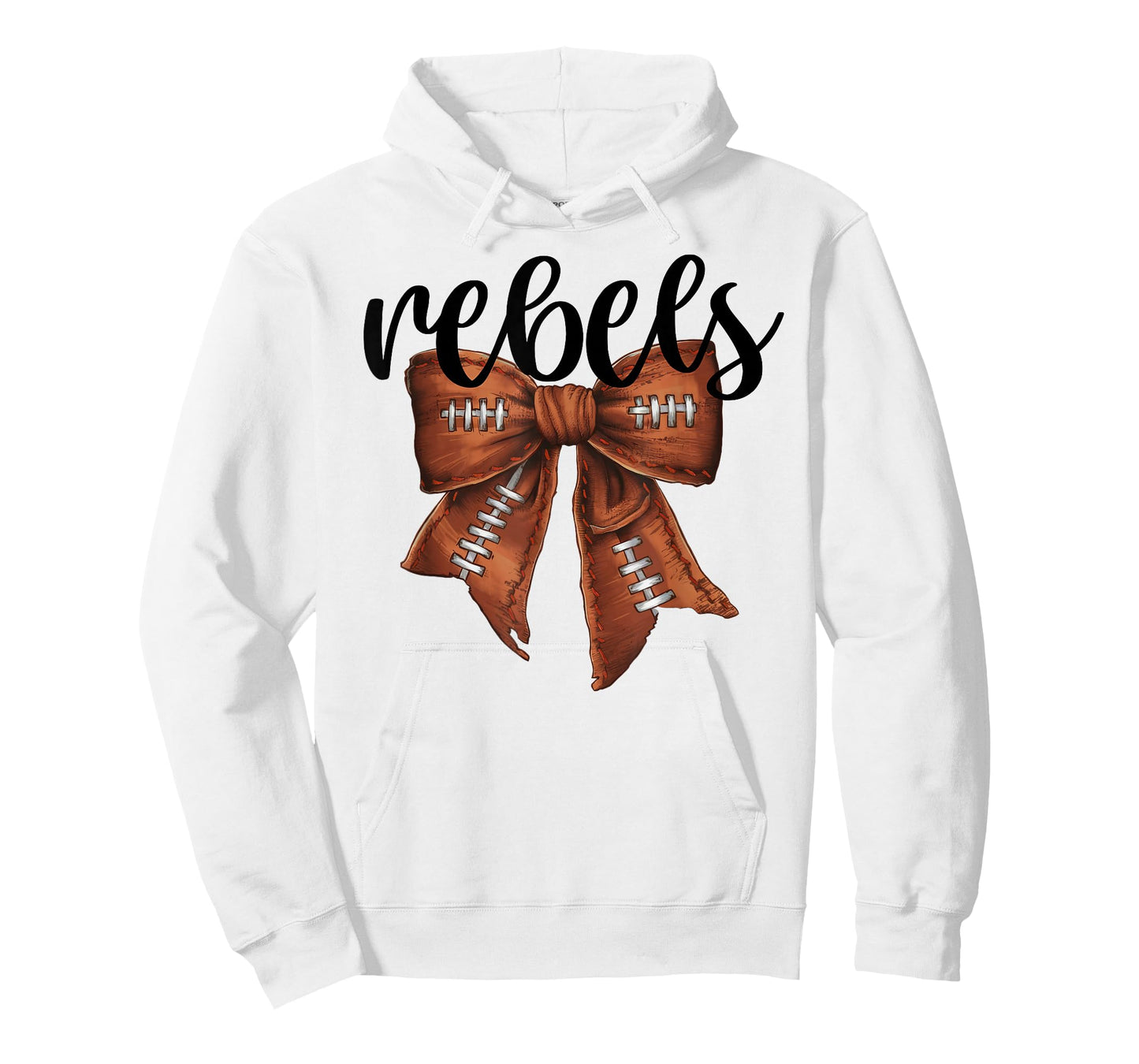Rebels Football Bow School Spirit Team Mascot Game Night T-Shirt