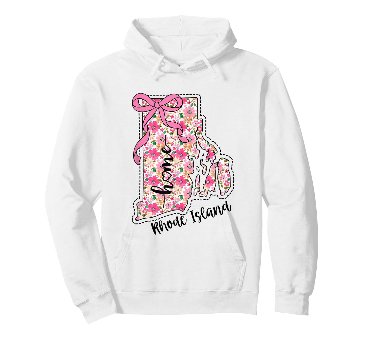 Rhode Island Home Shirt Rhode Island Floral Map Home T-Shirt