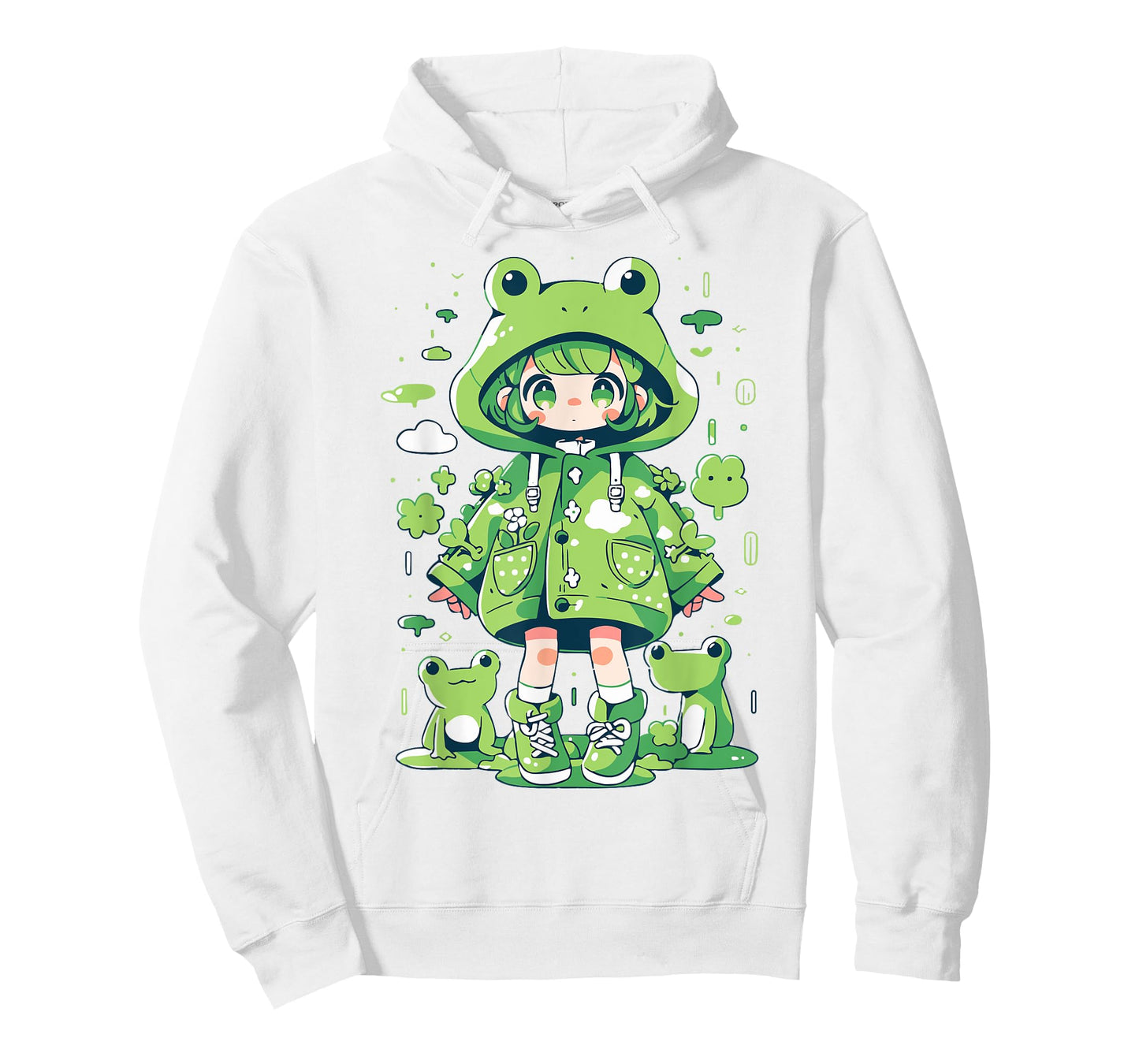 Kawaii Frog Girl | Decora Kei Anime Manga Harajuku Kidcore T-Shirt