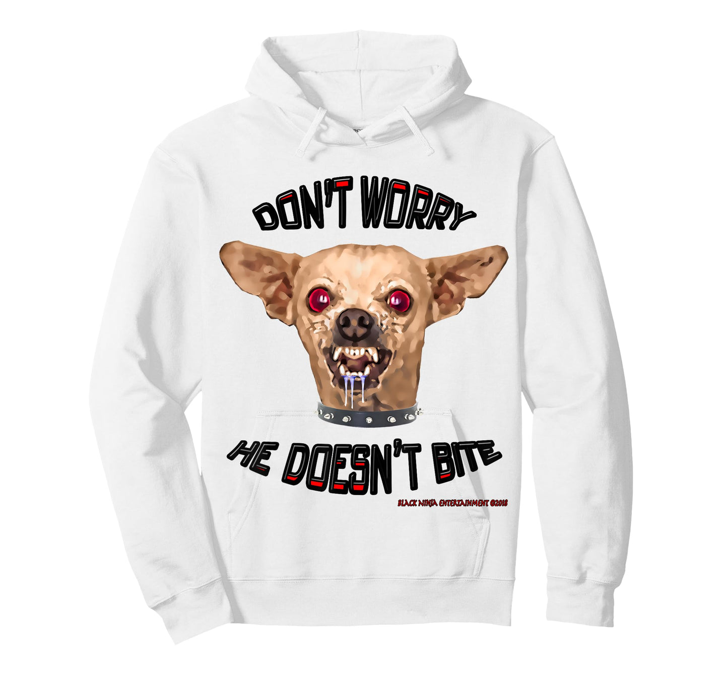 DON'T WORRY HE DOESN'T BITE - Funny Small Vicious Dog Shirt T-Shirt