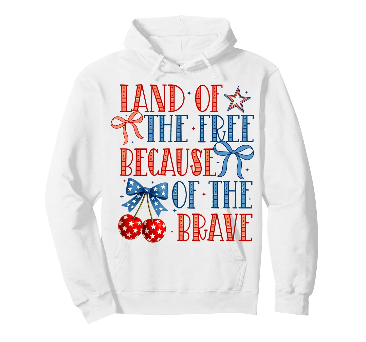 Land Of The Free Because Of The Brave Coquette Bow 4th July T-Shirt