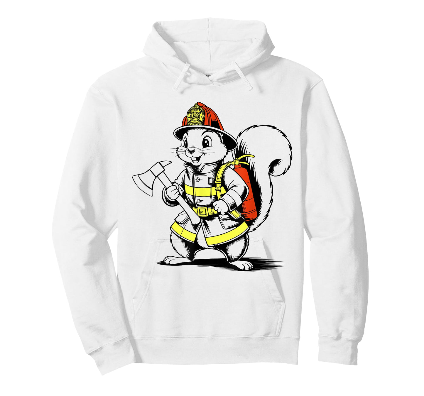 Firefighter Squirrel Fire Fighting Fireman T-Shirt