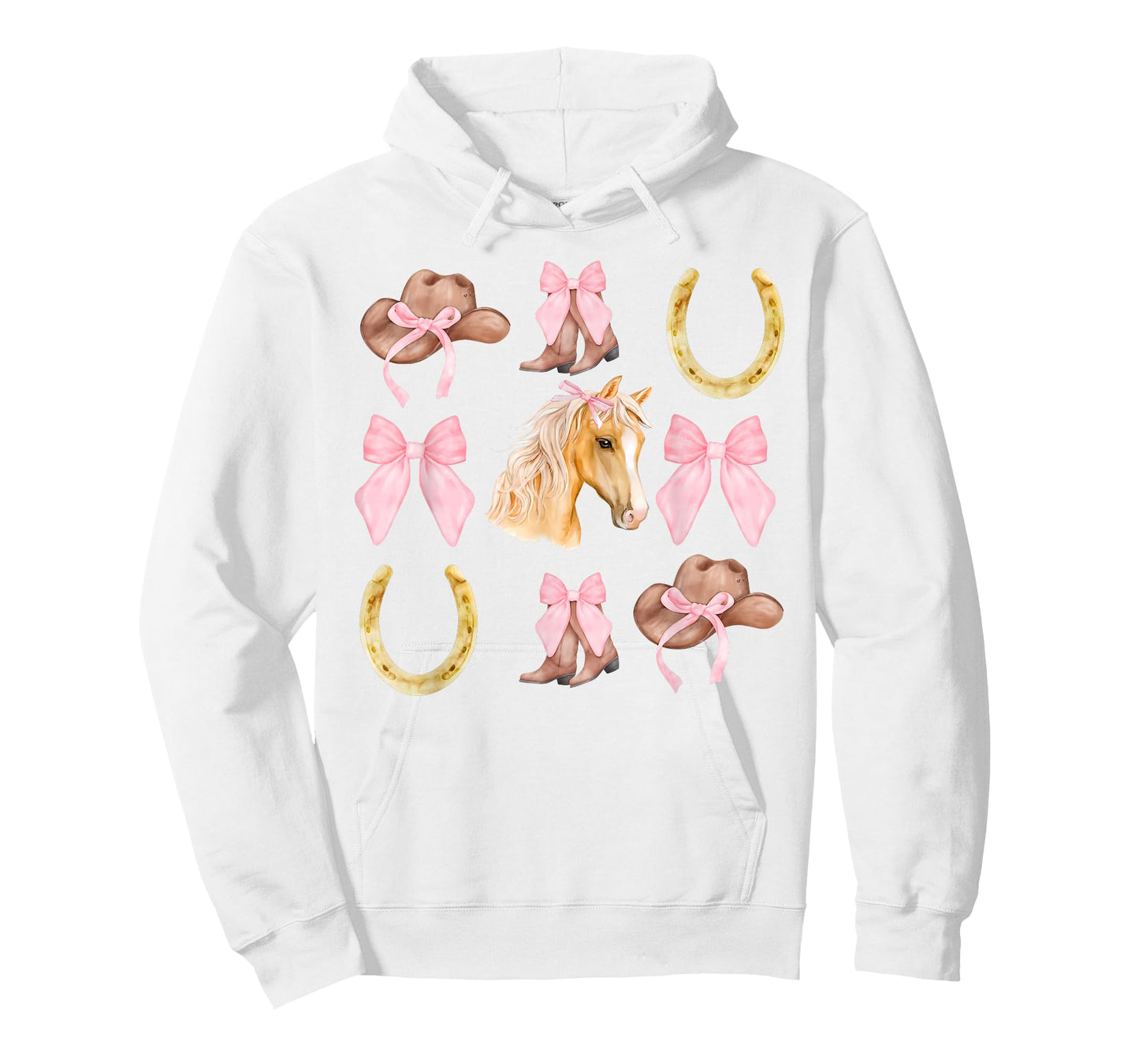 Western Girl Country Rodeo Pink Cowgirl Horse Coquette Bow T-Shirt