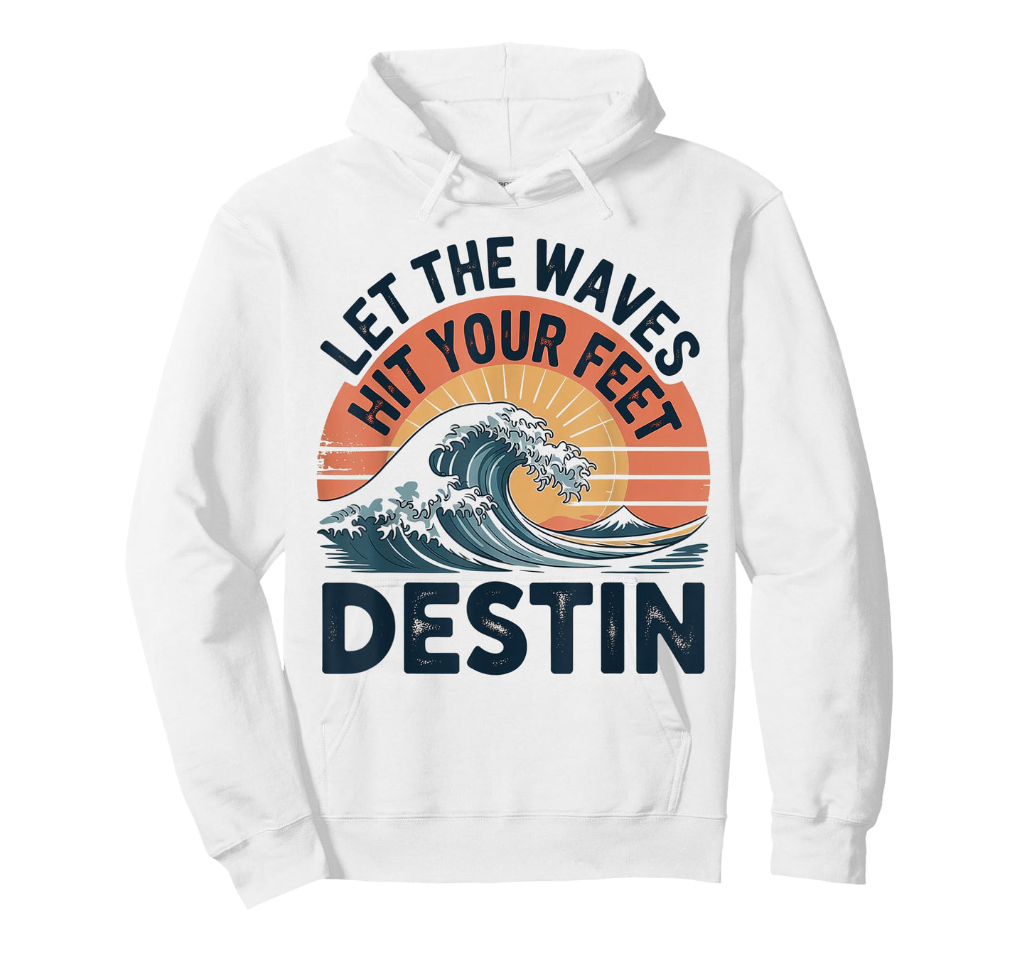 Let The Waves Hit Your Feet Retro Surf Destin Florida T-Shirt