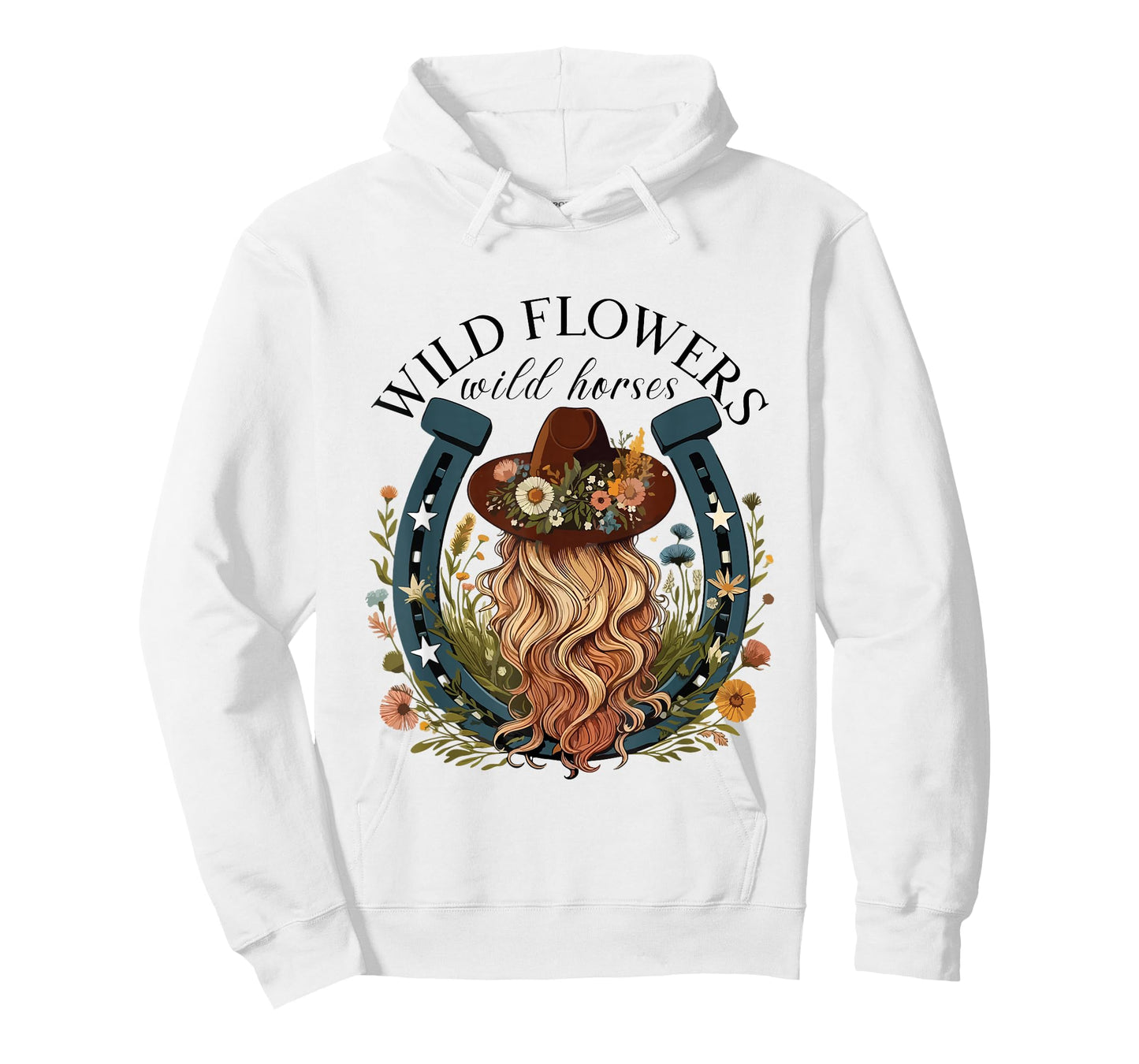 Wildflowers Wild Horses Western Boho Country Music T-Shirt