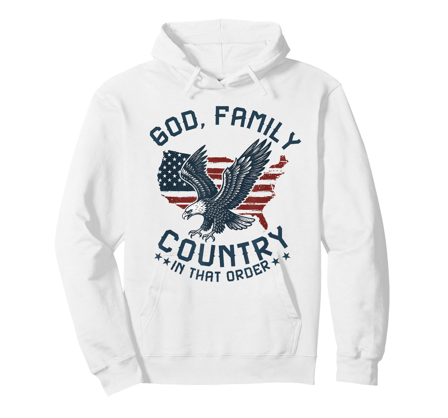 god Family Country in That Order American Flag Patriot USA T-Shirt