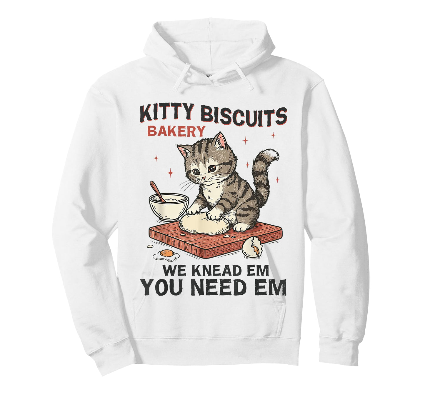 Kitty Biscuits Bakery We Knead Em You Need Em Cat Baking T-Shirt for Men Women Kids