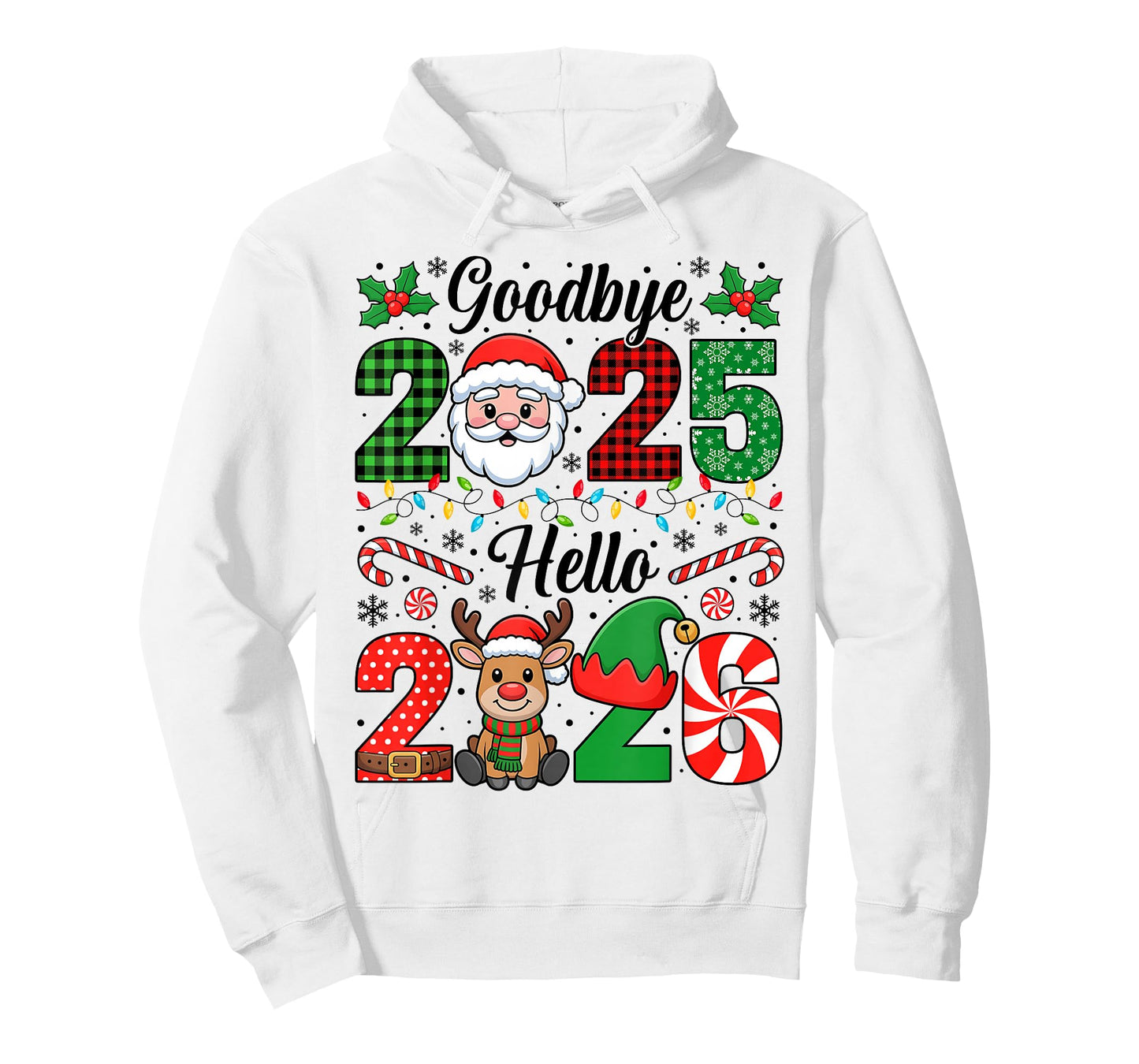 Goodbye 2025 Hello 2026 Christmas Matching Family Pajama T-Shirt