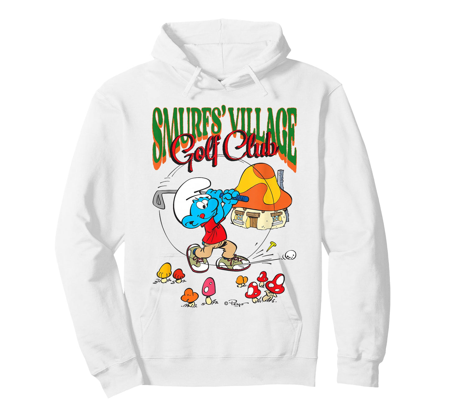 The Smurfs Smurf's Village Golf Club Retro Cartoon T-Shirt