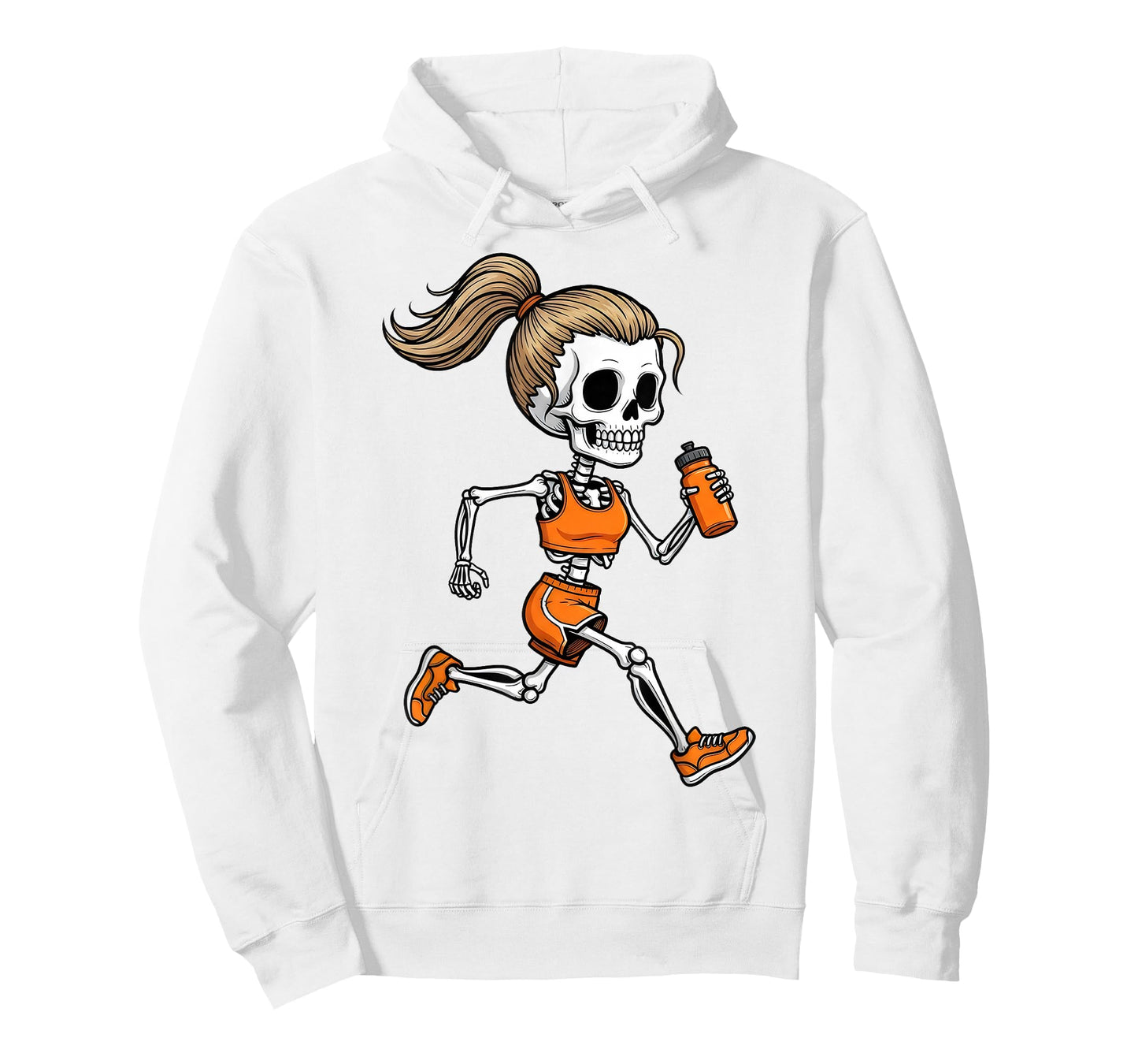 Running Skeleton Halloween Costume Spooky Runner Women Men T-Shirt