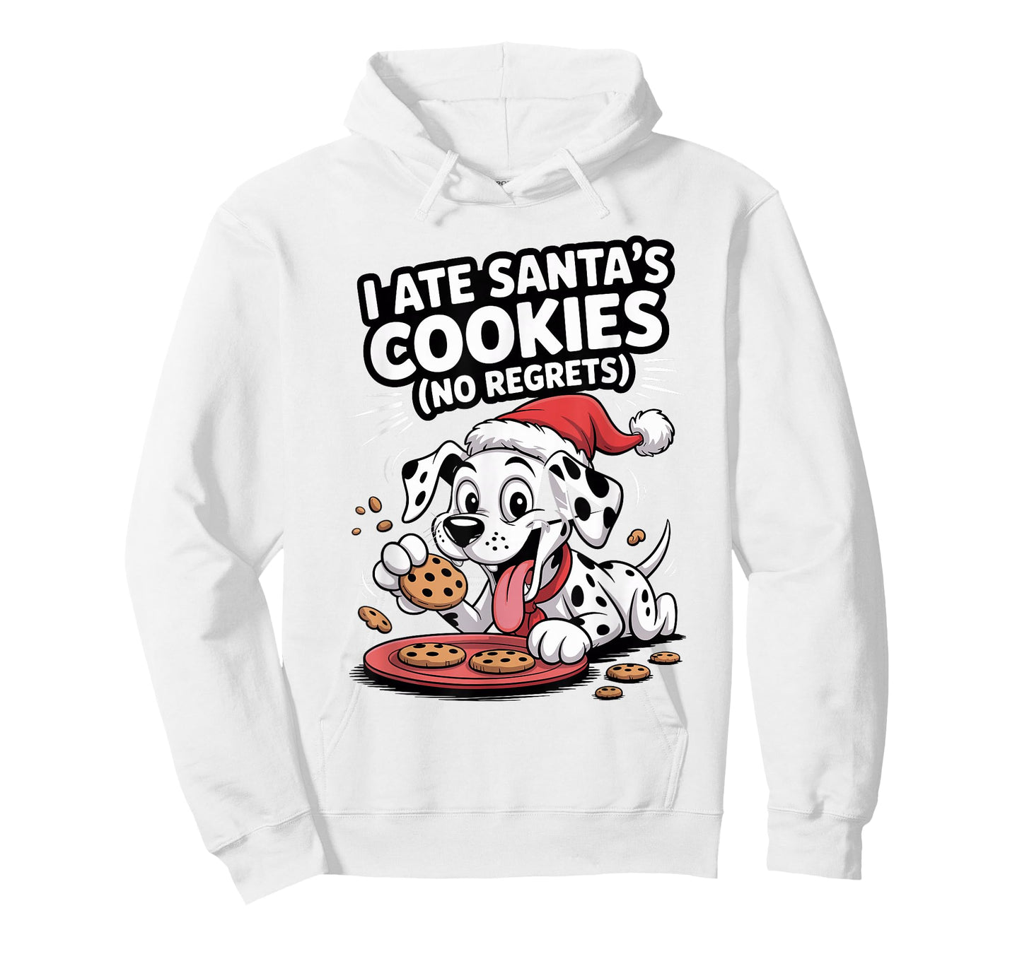 I Ate Santas Cookies Xmas Puppy Funny Christmas Dalmatian T-Shirt