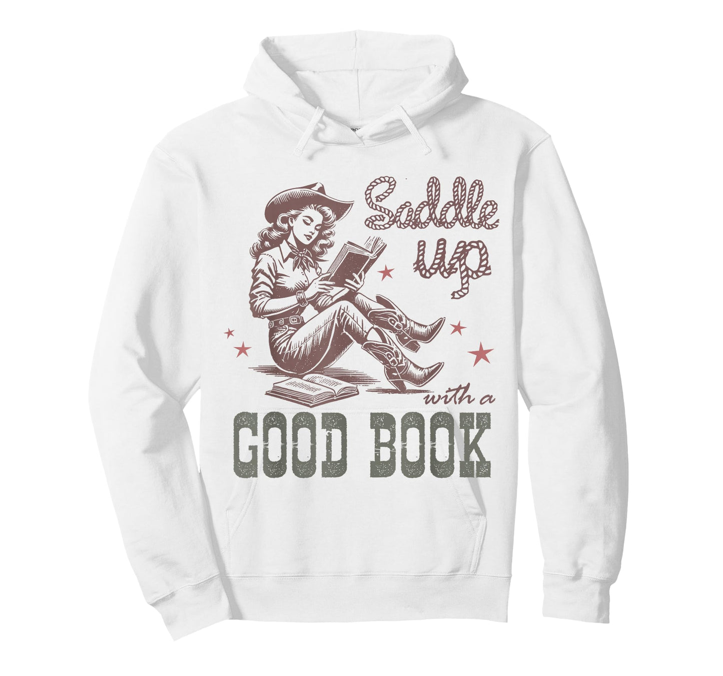 Retro Cowgirl ReadingTee Saddle Up With A Good Book Western T-Shirt