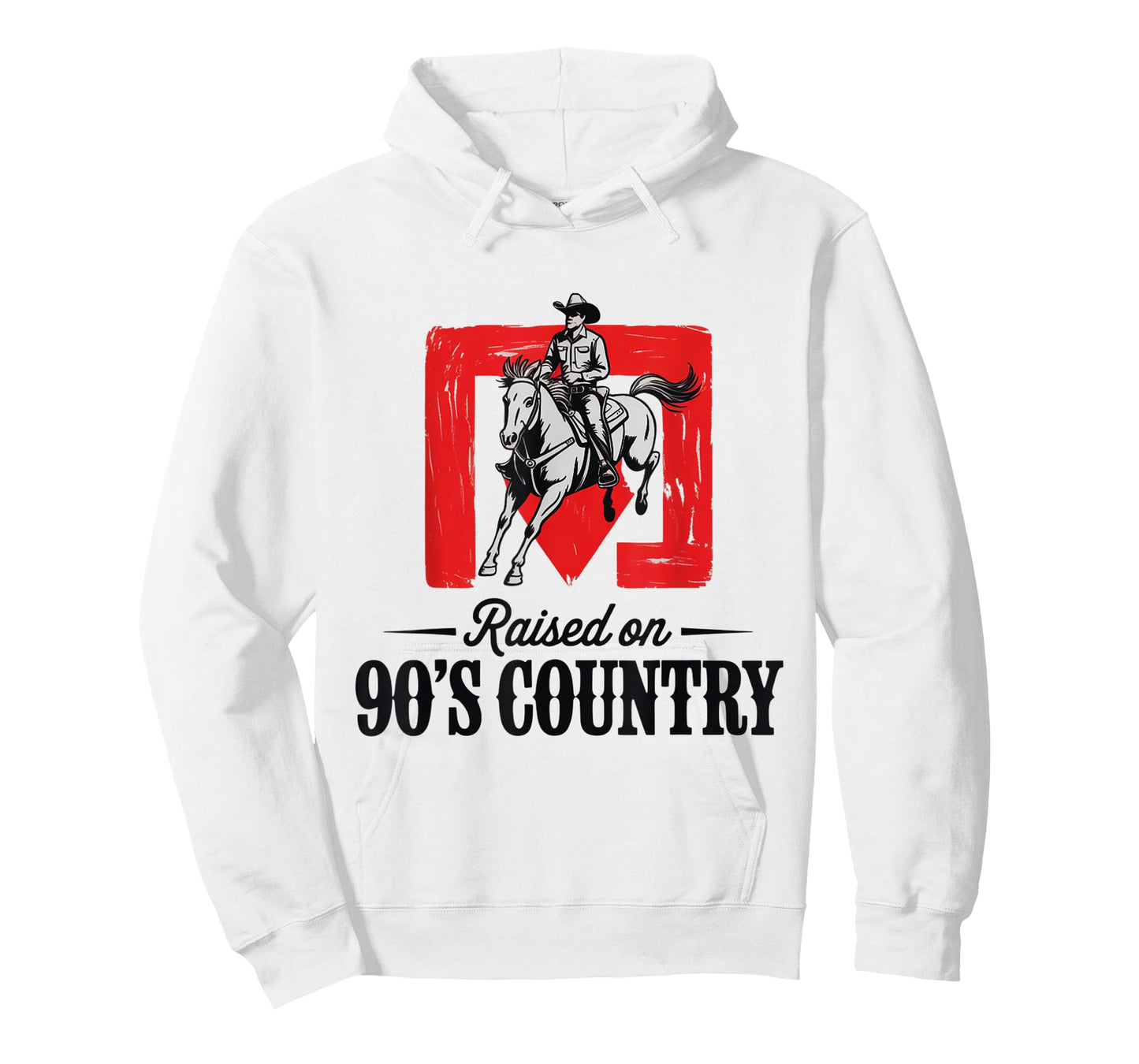 Vintage Western Bull Skull Raised On 90's Country Music T-Shirt