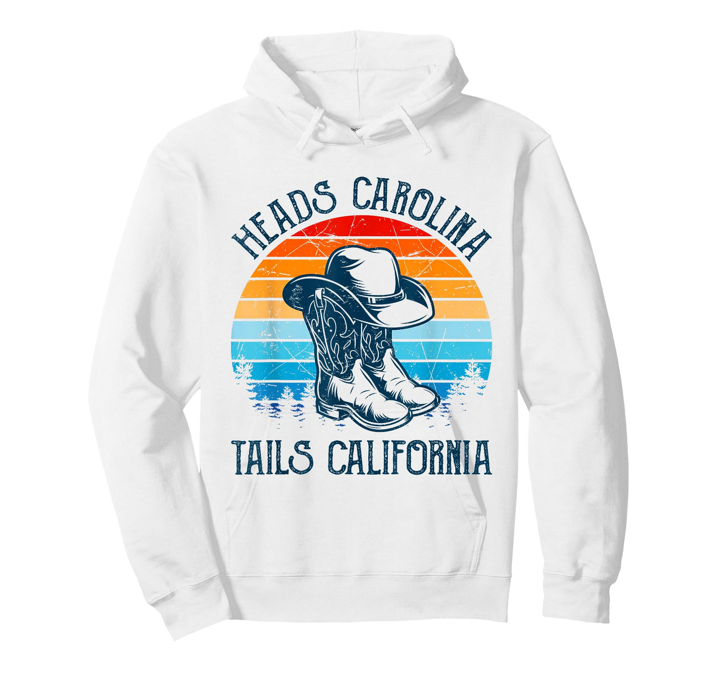 Heads Carolina Tail California Country Music Cowgirl Western T-Shirt