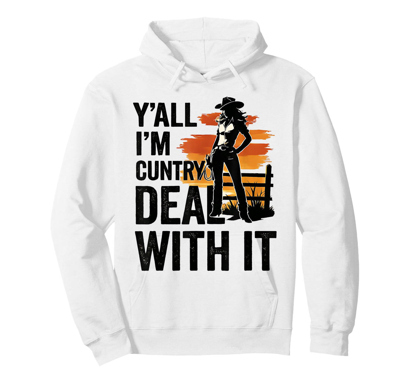 Funny Cowgirl I'm Cuntry Western Rodeo Casual Country Music T-Shirt