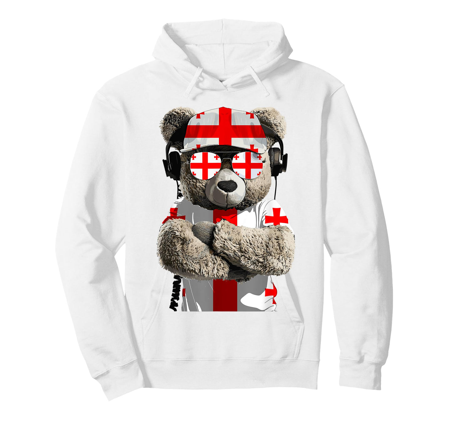 Georgian Flag Bear Sunglasses Souvenirs Products Georgia T-Shirt