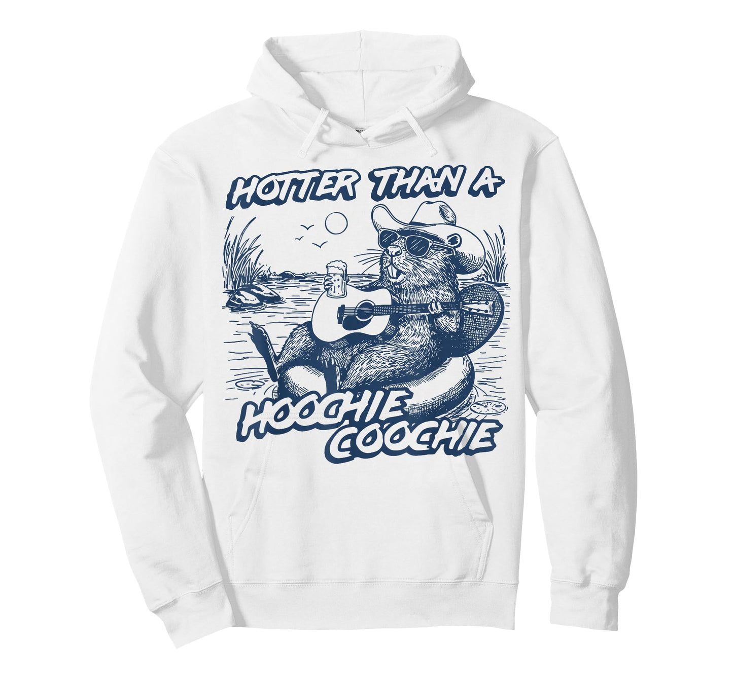 Hotter Than A Hoochie Beaver Coochie Viral Summer Vibes T-Shirt