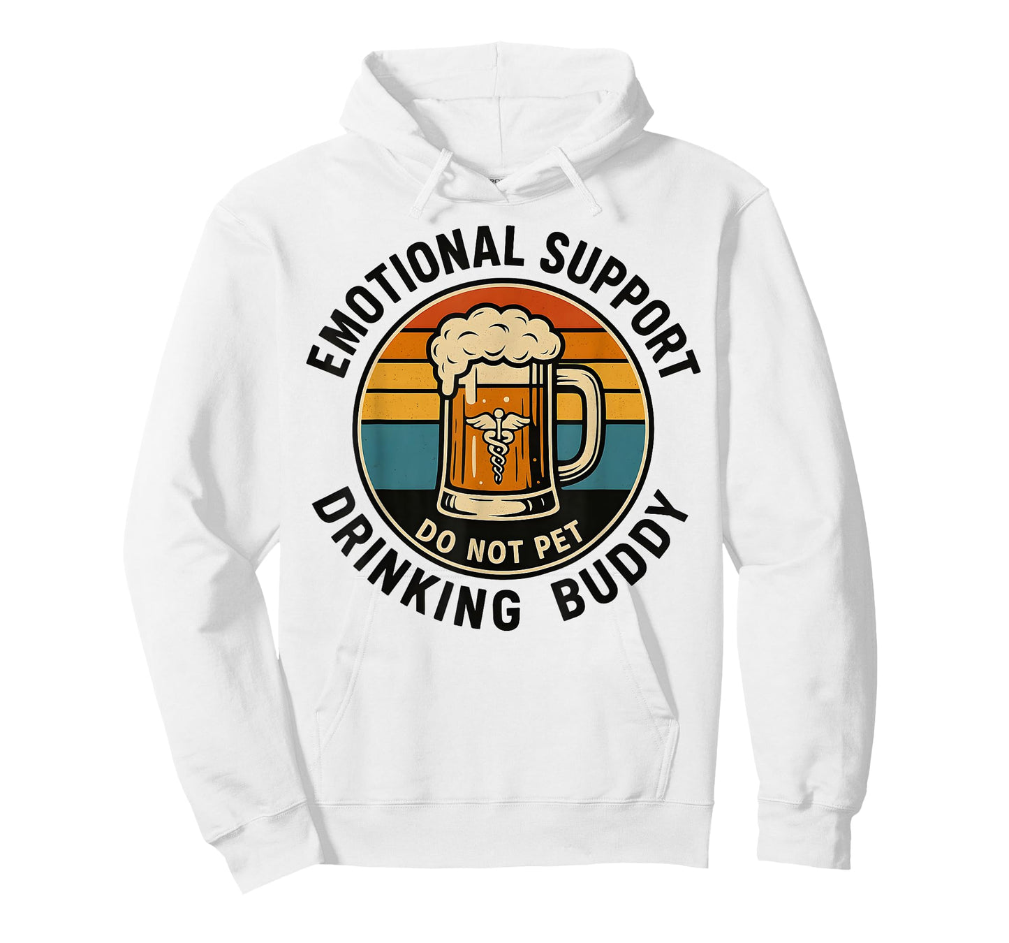 Emotional Support Drinking Buddy Retro Beer Humor T-Shirt