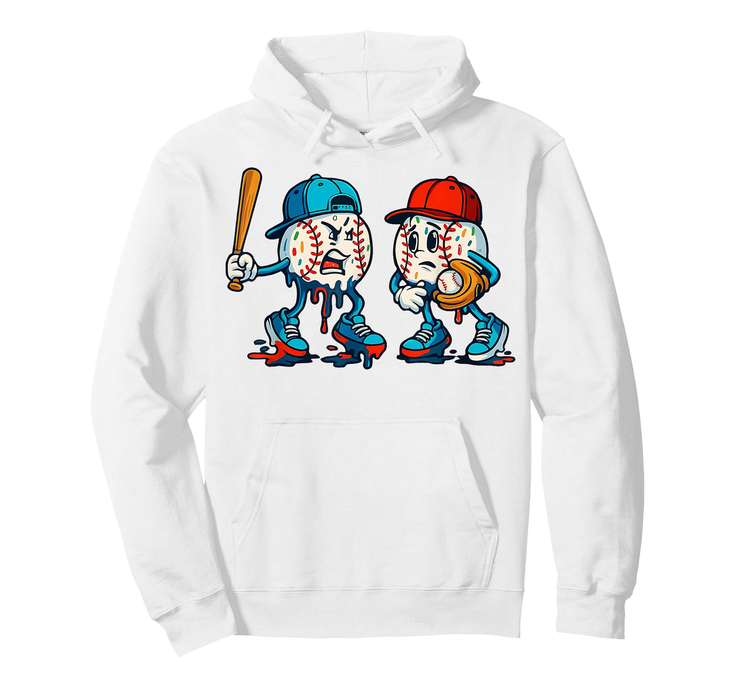 Ice Cream Drip Baseball Funny Argument Sports Boys Men Youth T-Shirt