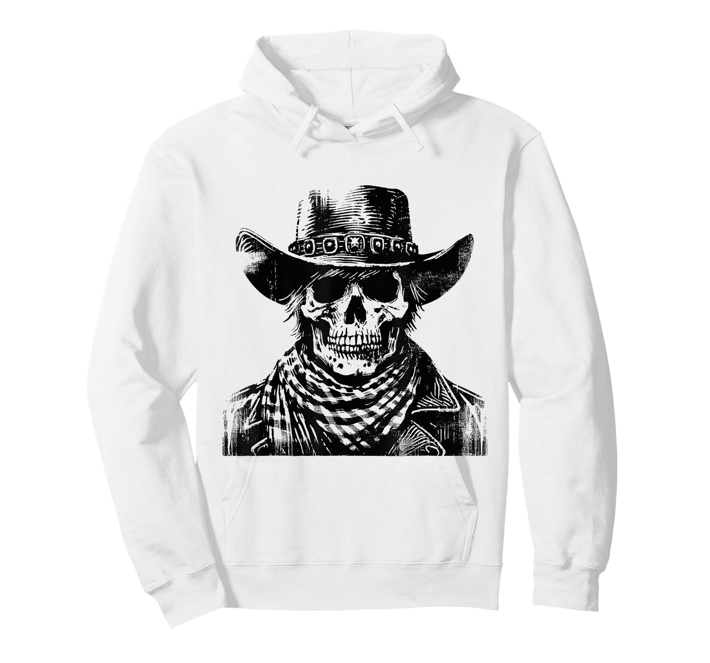 Rustic Skeleton Cowboy Western Gothic Goth Dark Aesthetic T-Shirt