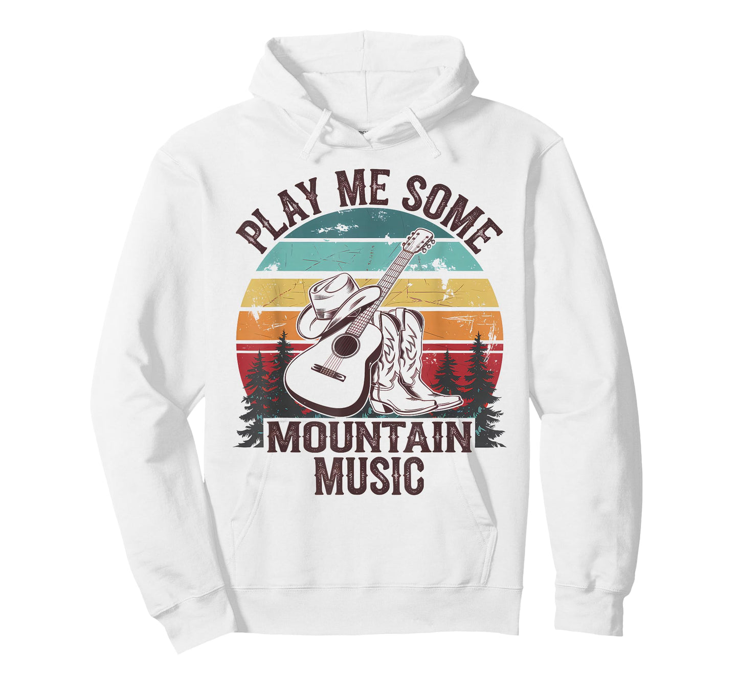Play Me Some Mountain Music Retro Country Western T-Shirt