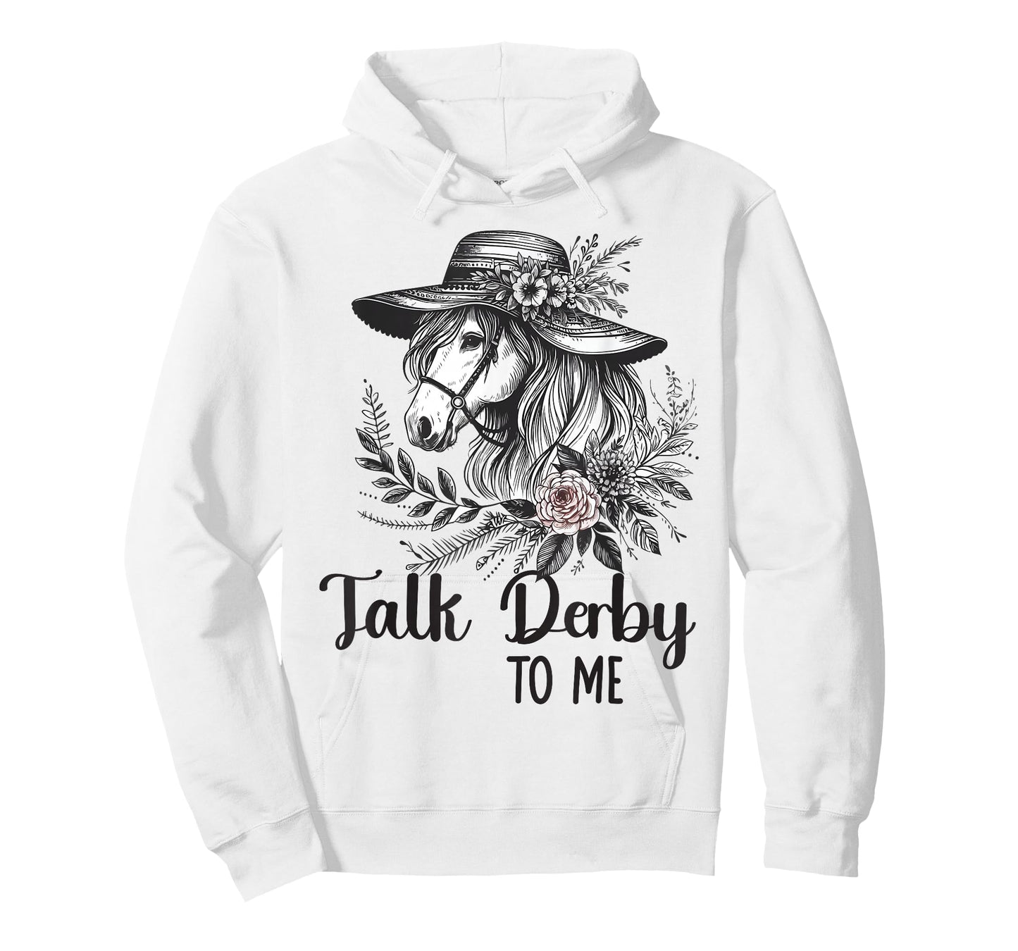Talk Derby to Me Floral Horse Racing Funny Horses Equestrian T-Shirt
