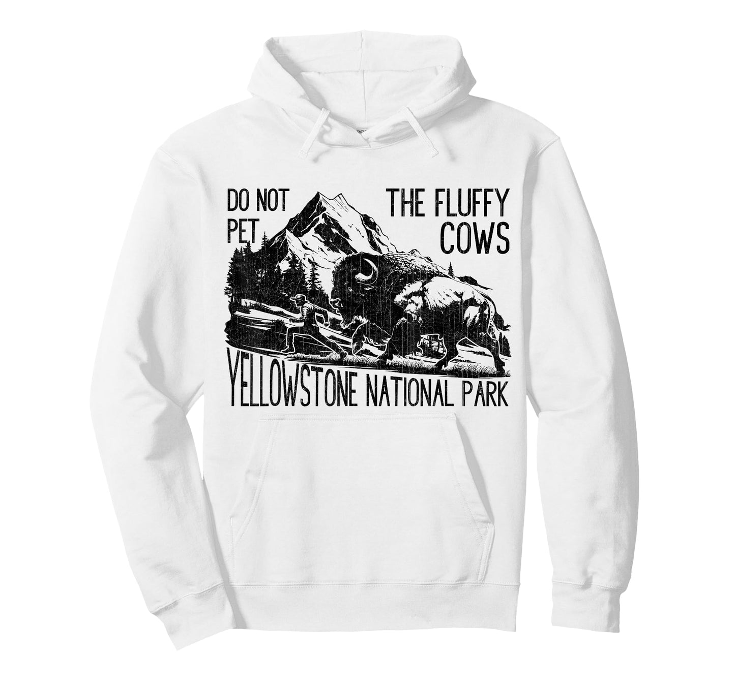 Do Not Pet The Fluffy Cows Yellowstone National Park Vintage T-Shirt