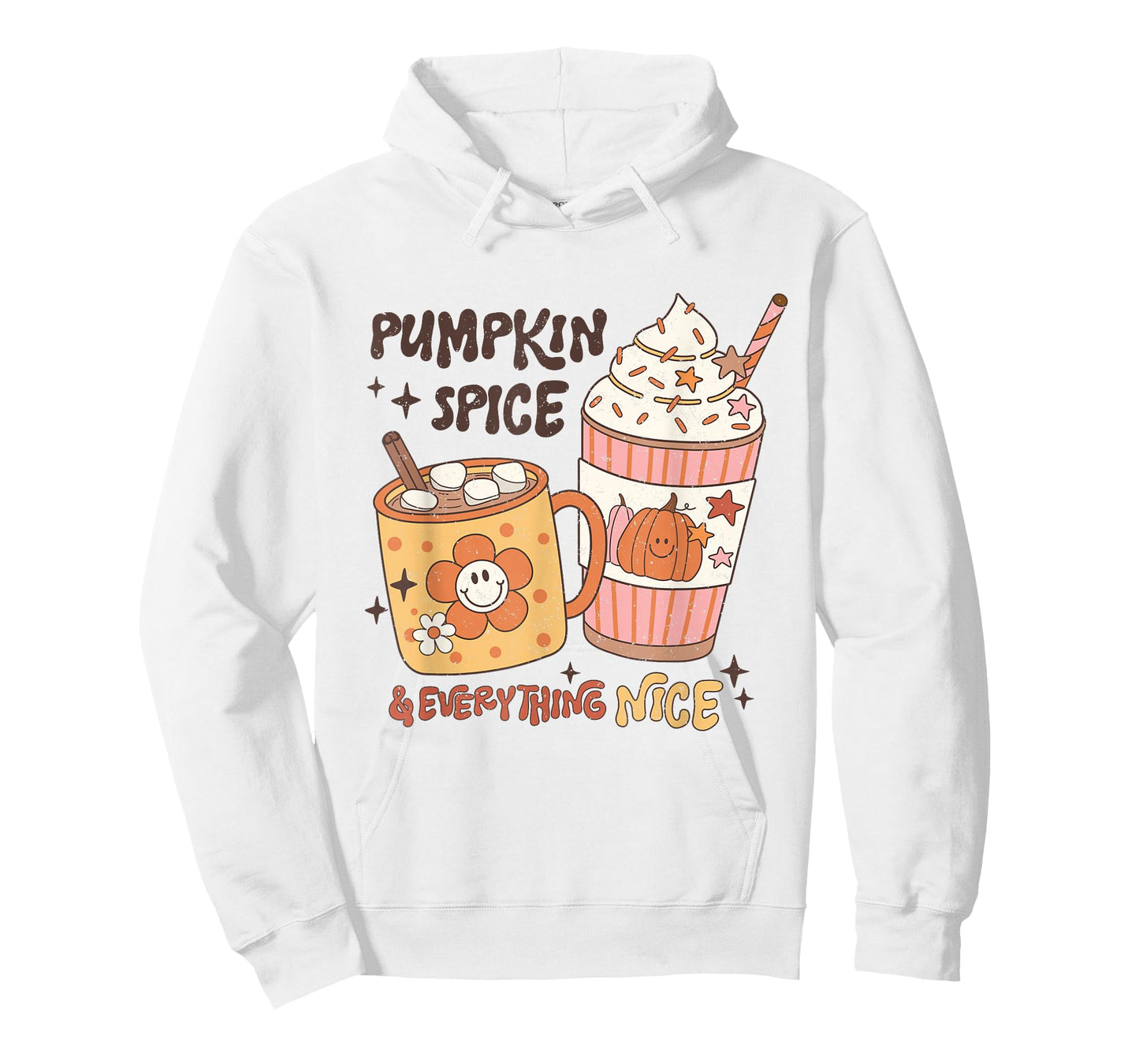Fall coffee pumpkin spice latte iced warm cozy autumn orange T-Shirt
