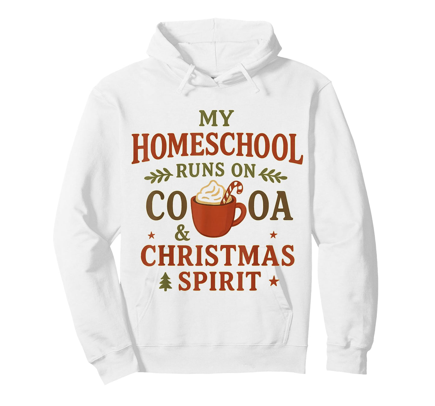 Homeschool Mom Christmas Cocoa Holidays Proud Mama T-Shirt