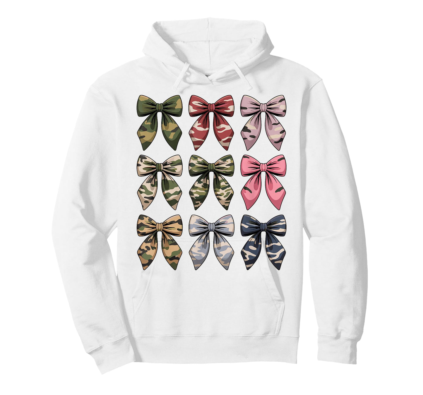 Camouflage Old Camo Bow Cute Country Hunting Women Girl T-Shirt
