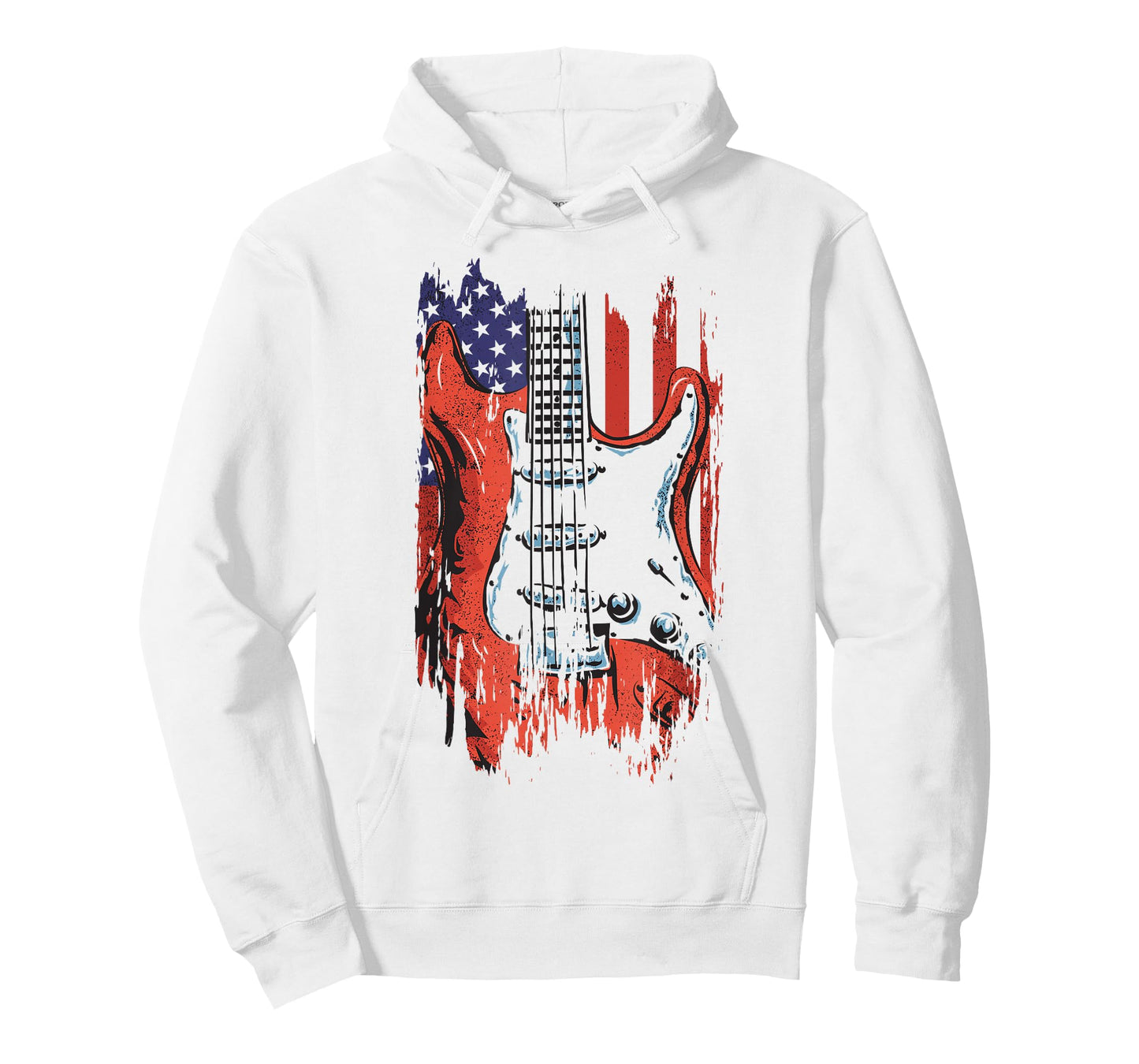 American Flag Guitar 4th of July Guitarist USA Country Music T-Shirt