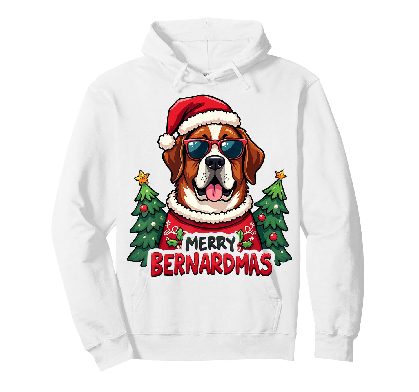 Merry Bernardmas Cute Saint Bernard Christmas Holiday T-Shirt