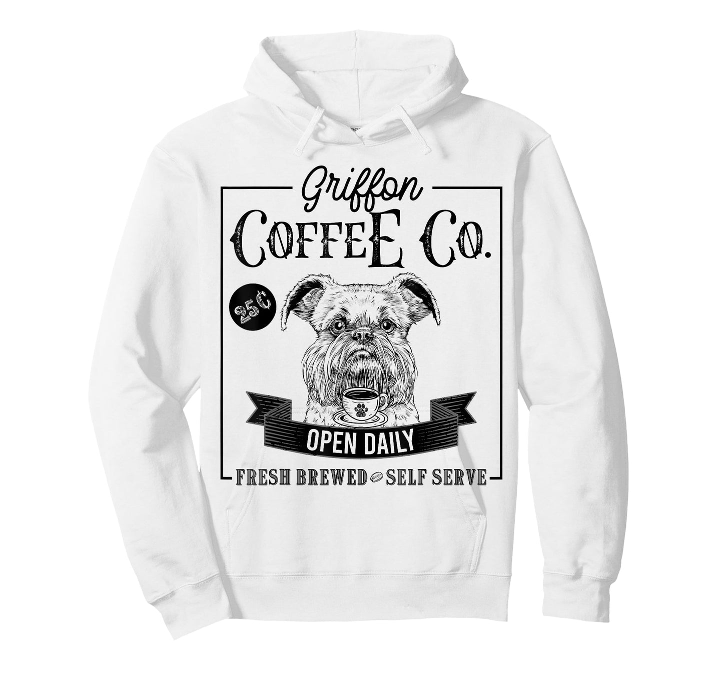Retro Brussels Griffon Coffee Funny Dog Mom Coffee Lover T-Shirt