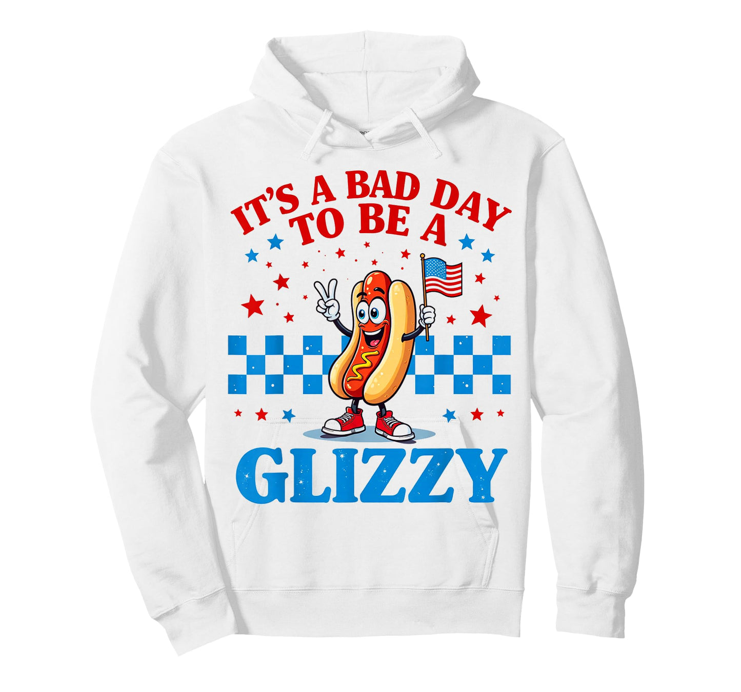 Funny Hot Dog Glizzy 4th of July 2025 Patriotic USA Flag Fun T-Shirt