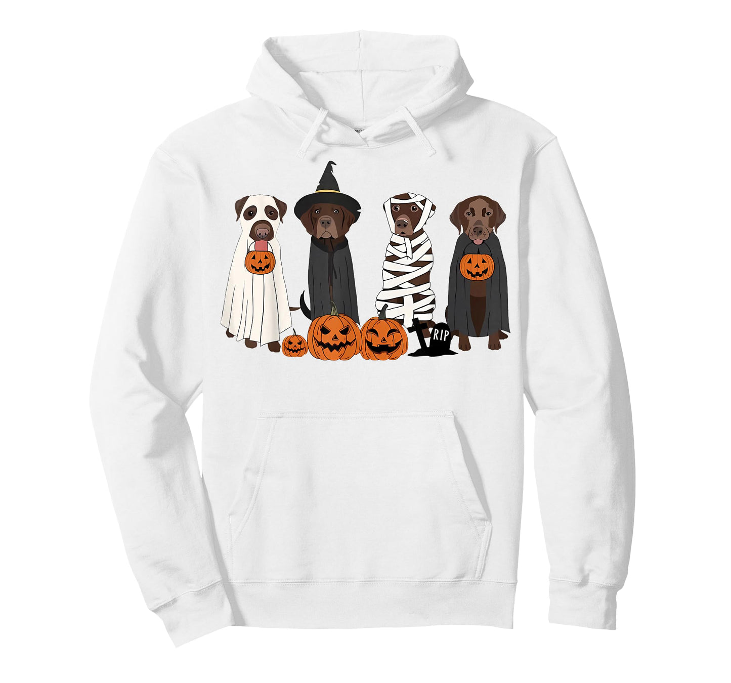 Halloween Brown Labrador Ghost Spooky Chocolate Lab Dog Mama T-Shirt