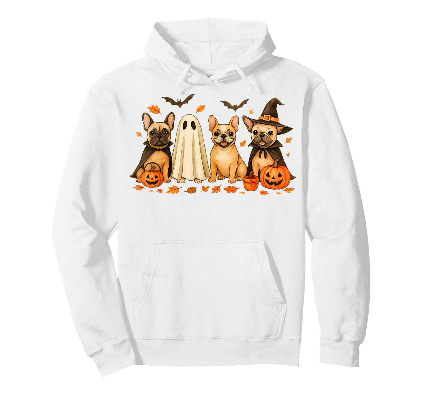 Cute French Bulldog Halloween Costume Frenchie Dog Ghost T-Shirt