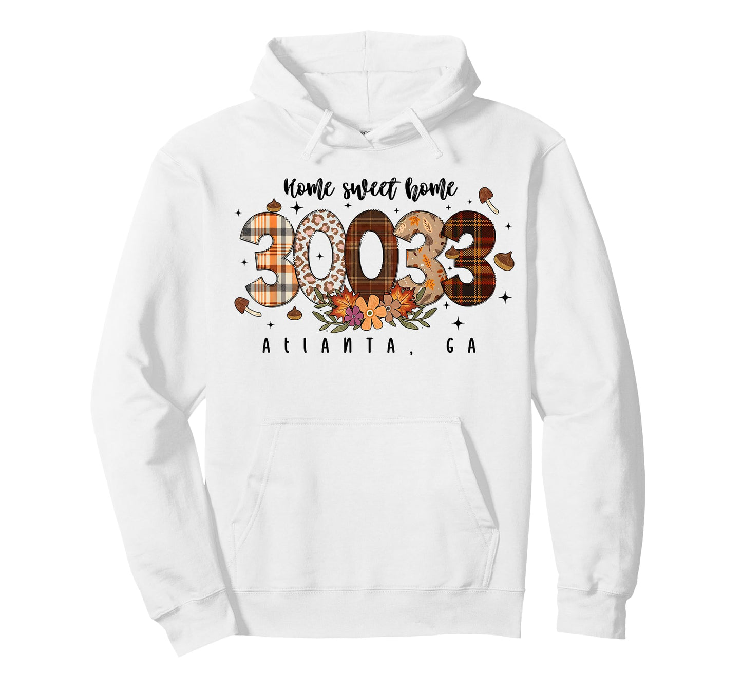30033 Atlanta Zip Code Shirt Fall Georgia Leaf Tee T-Shirt