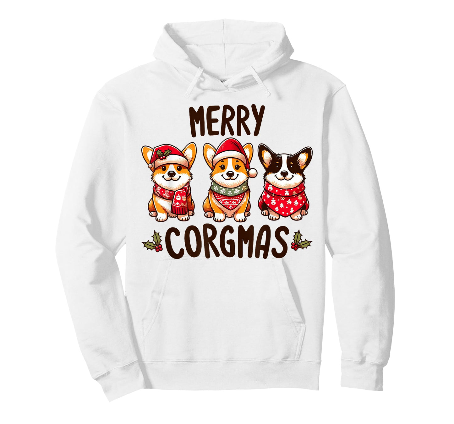 Merry Corgmas Santa Hat Christmas Corgi Dog Mom Dad Owner T-Shirt
