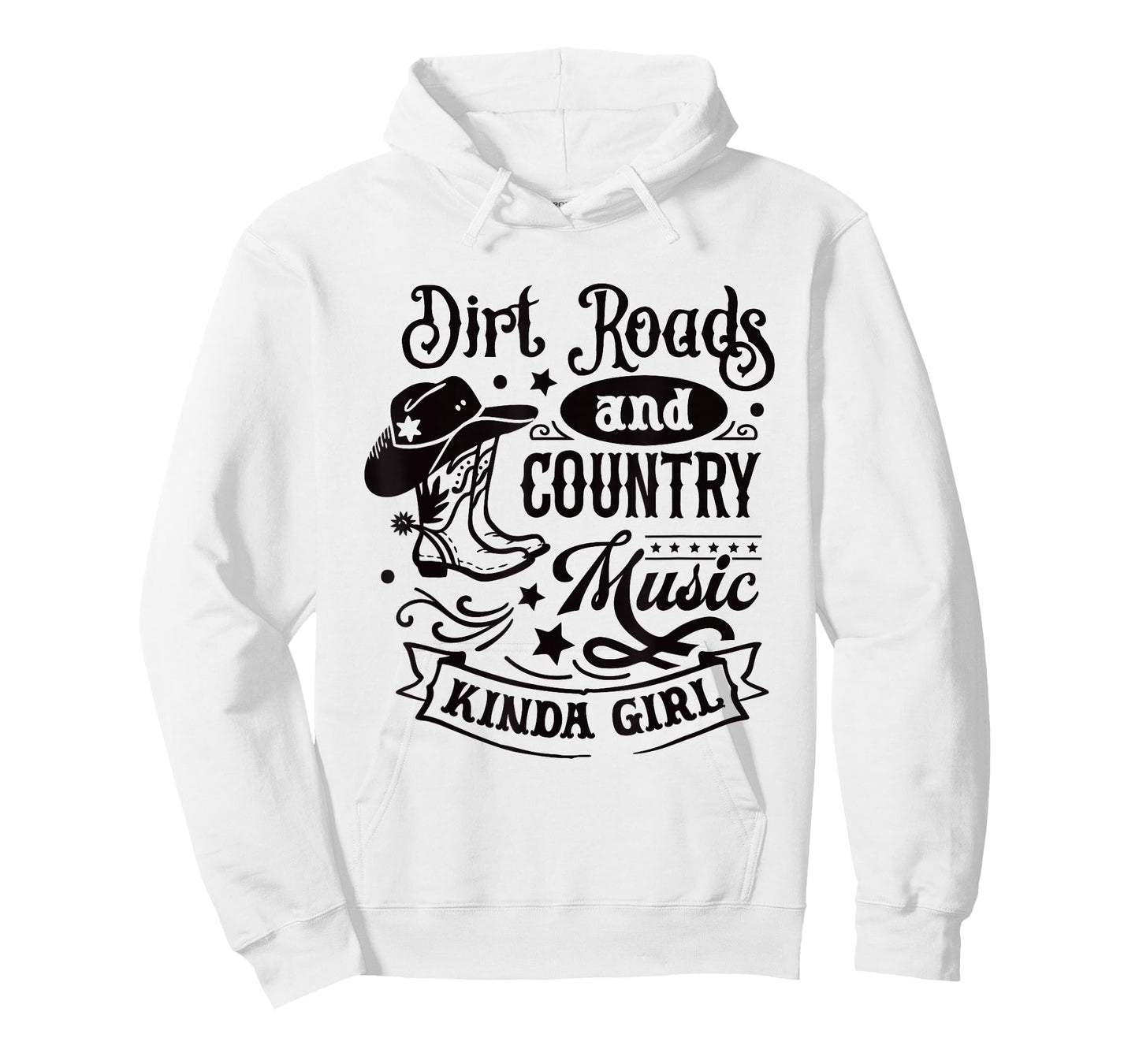 Dirt Roads Country Music Kinda Girl / Cowgirl Southern Quote T-Shirt