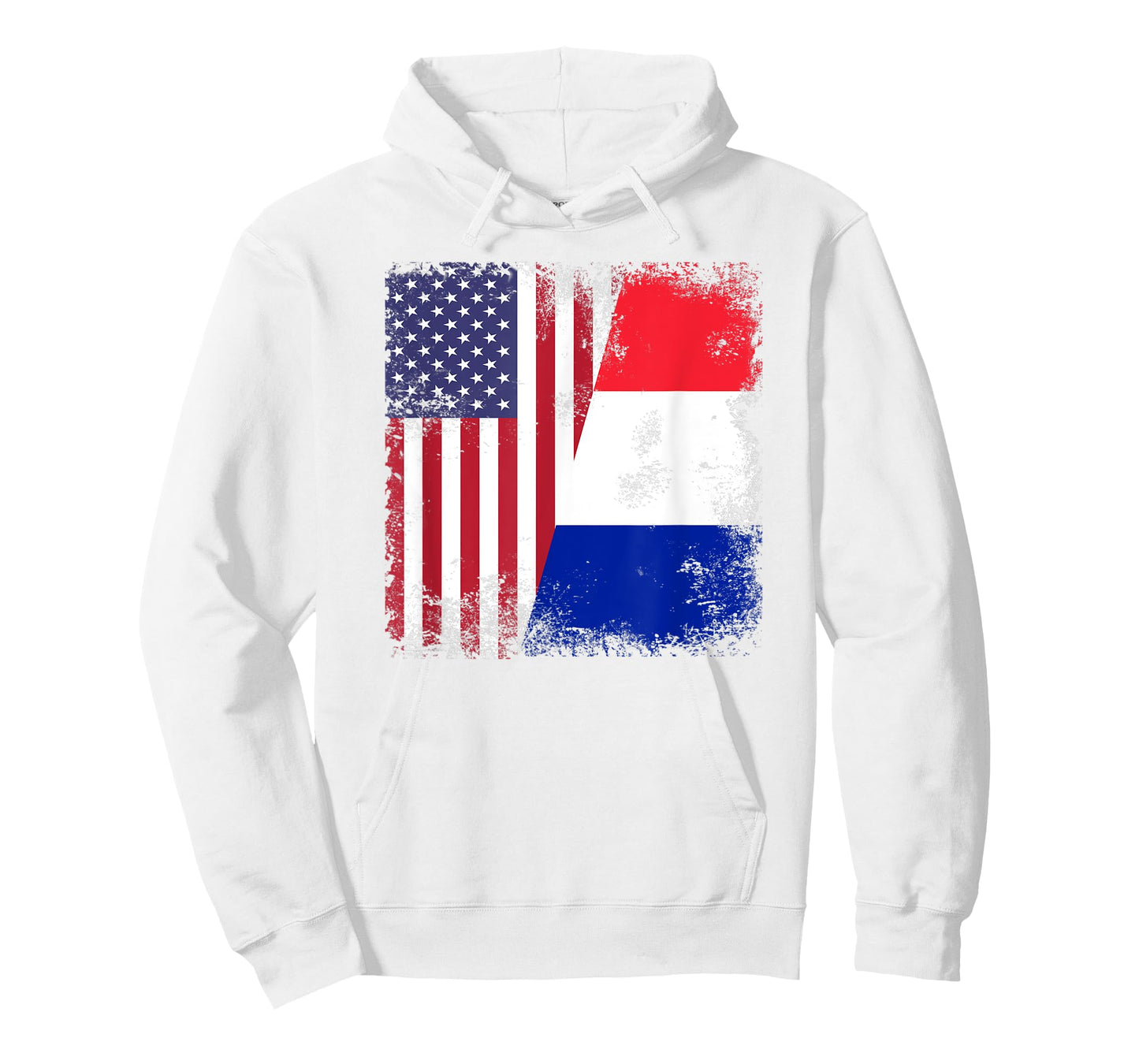 Half French Frenchman Flag T-Shirt | Vintage France USA Gift