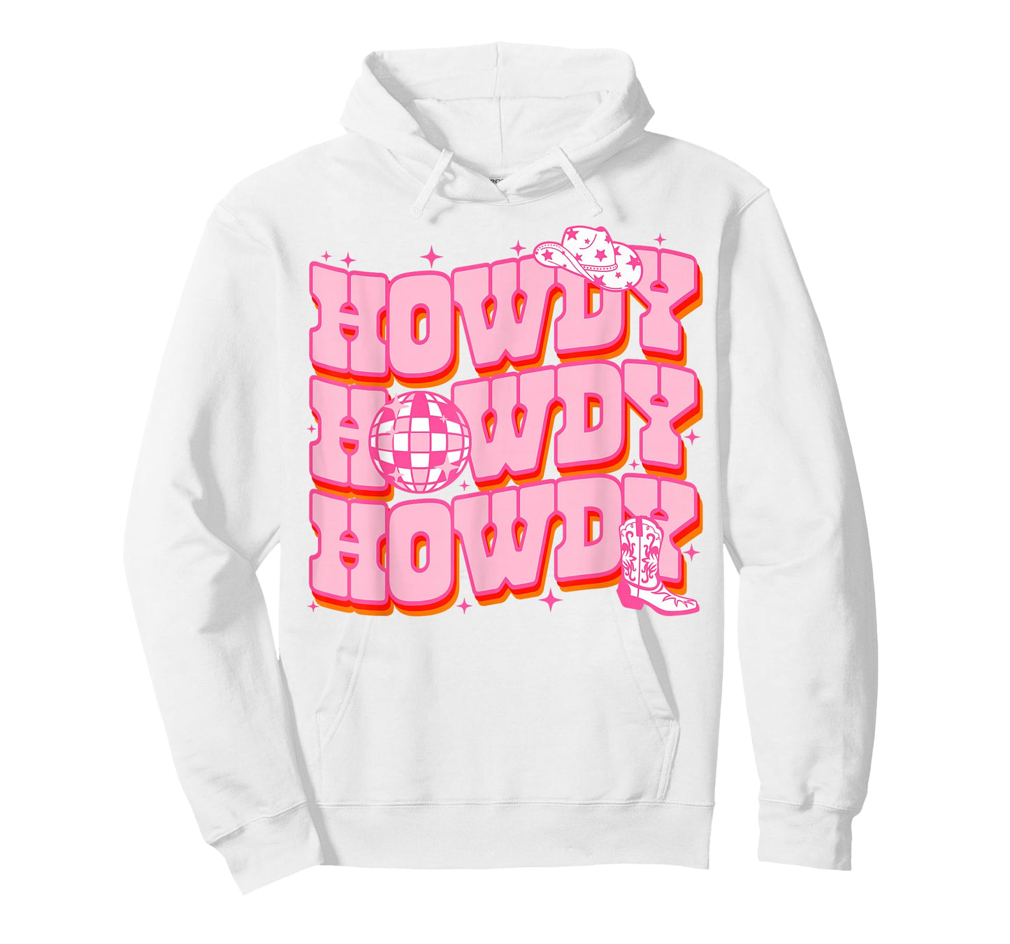 Howdy Southern Western Girl Country Rodeo Pink Cowgirl Disco T-Shirt