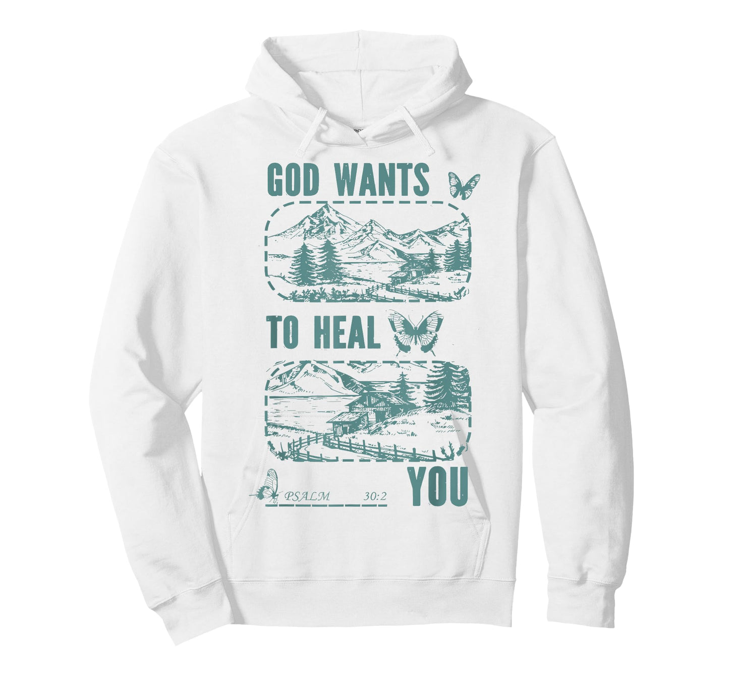 god wants to heal you jesus christian vintage butterfly T-Shirt