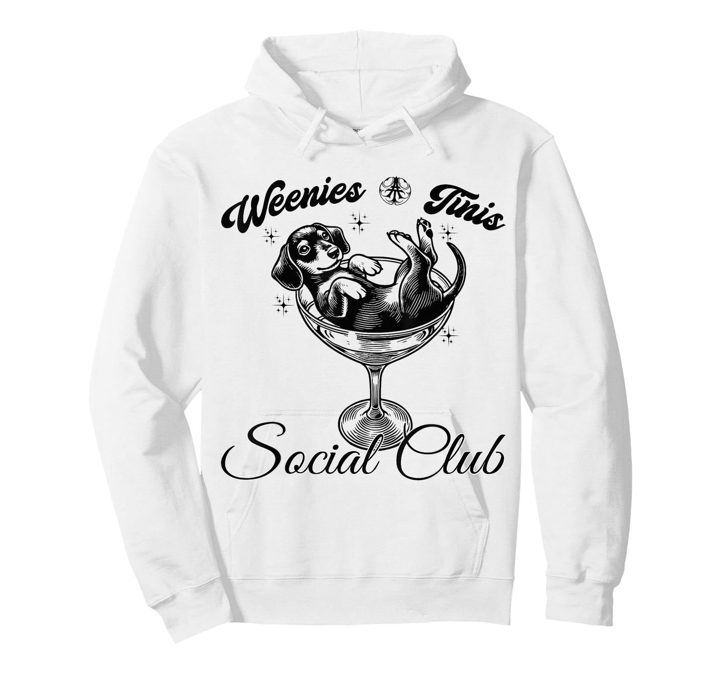 Weenies & Tinis Social Club Funny Dachshund Dog With Martini T-Shirt