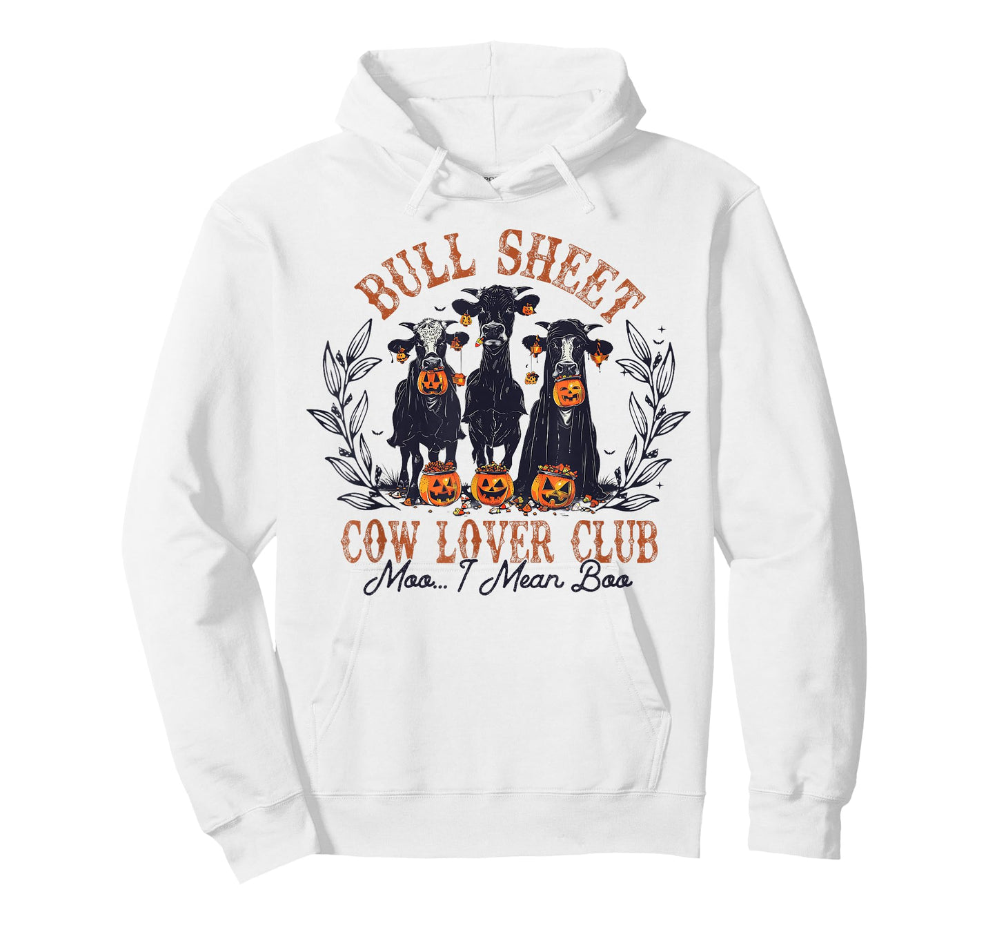 Funny Retro Bull Sheet Cow Lover Club Pumpkins Halloween T-Shirt