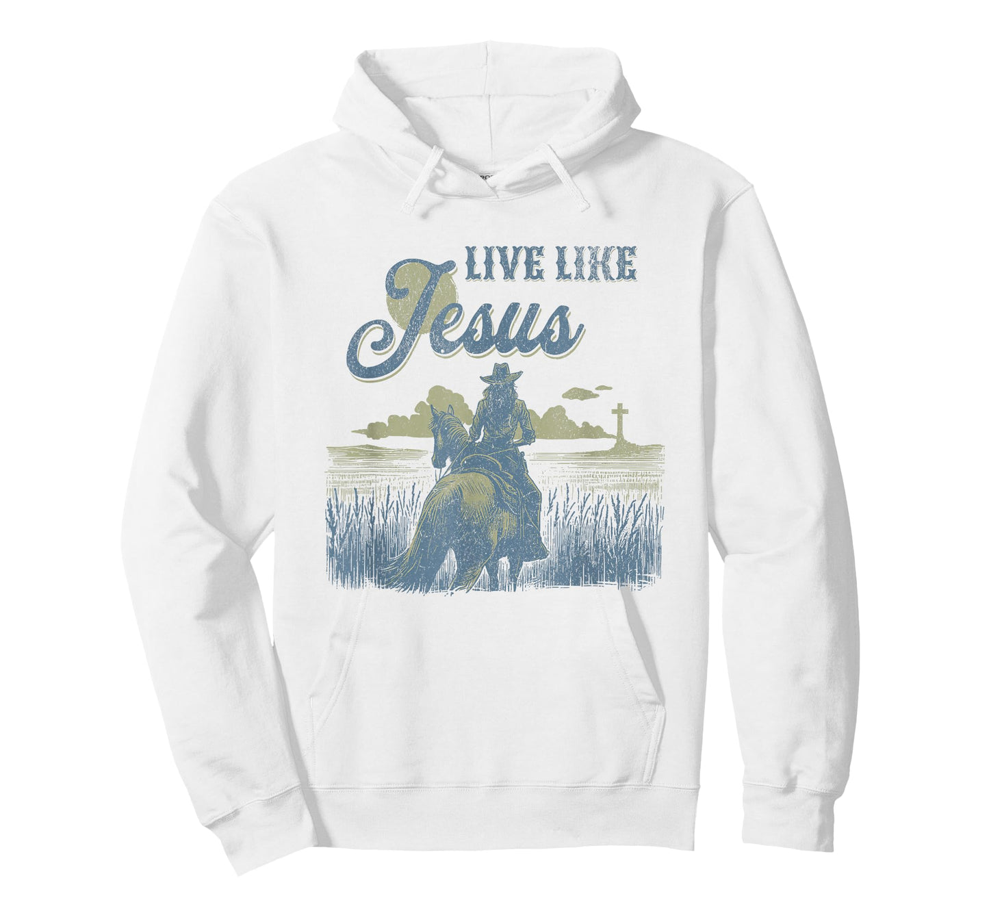 Cute Christian Cowgirl Live Like Jesus Western Faith Boho T-Shirt