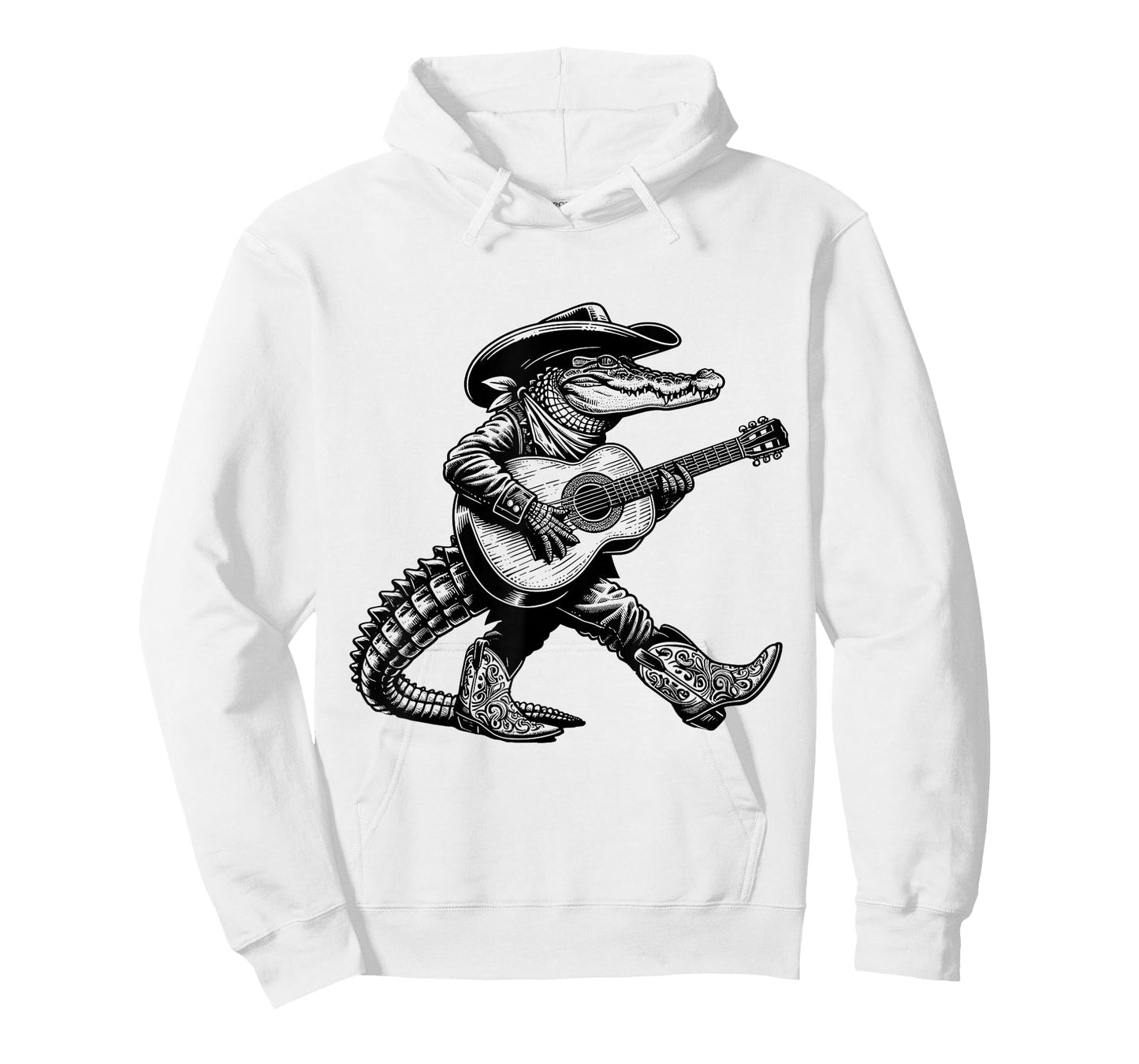Cute Crocodile Cowboy Guitar Western Musician Country Music T-Shirt