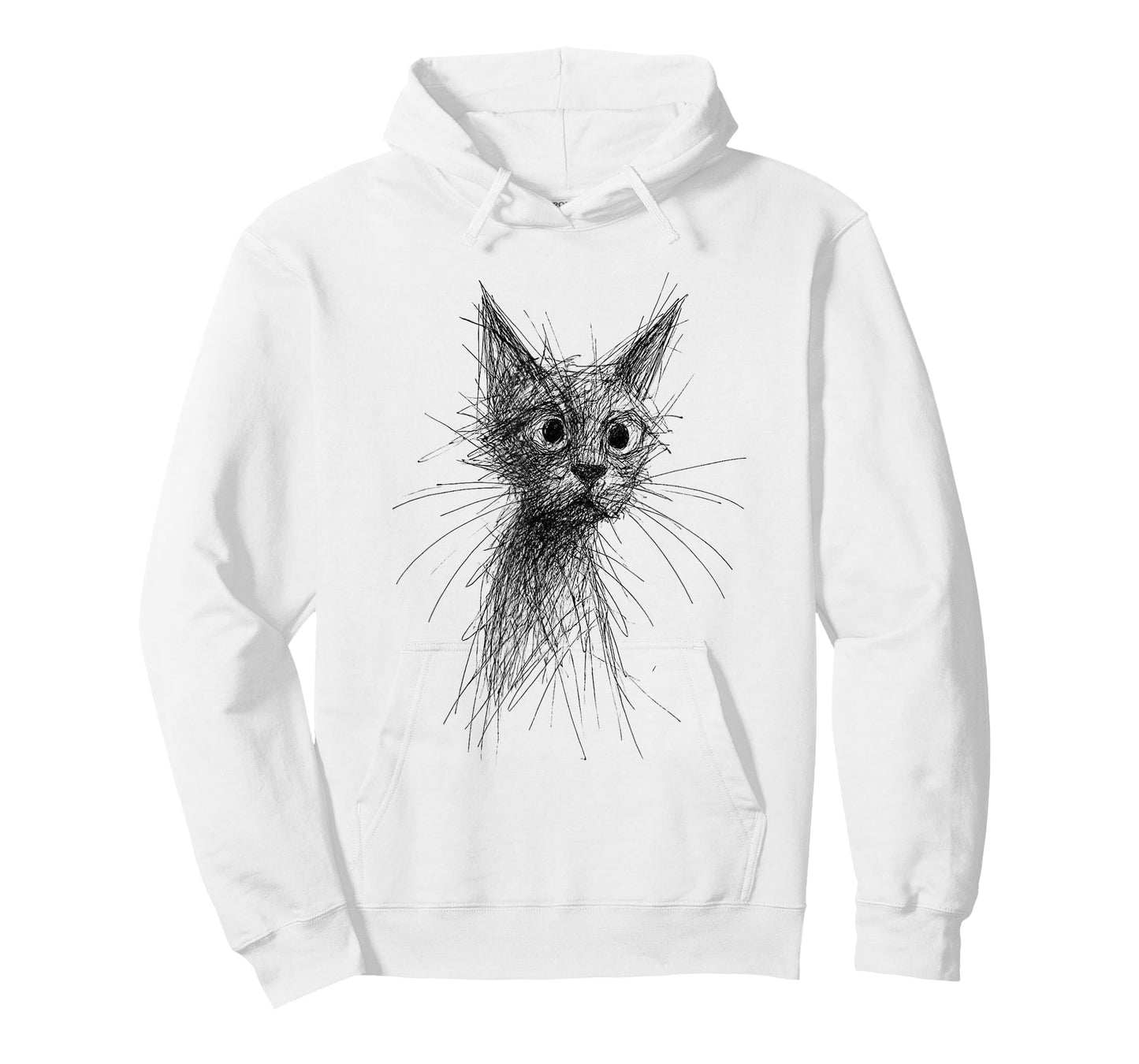 Kitten Lover Abstract Scribble Art Cute Cat Cat T-Shirt